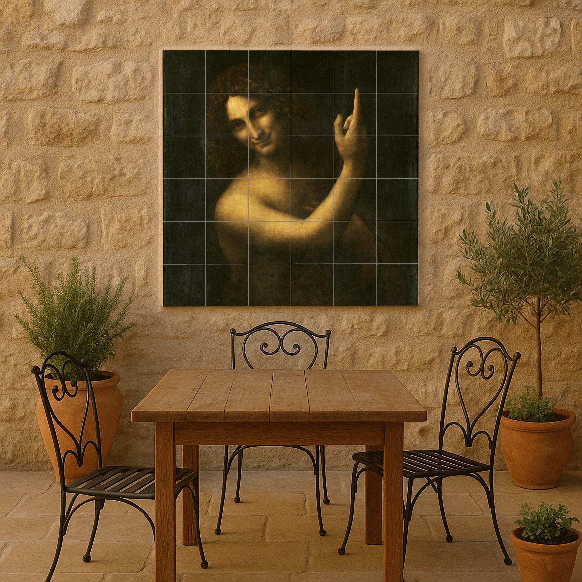 Ceramic Tile Mural: San Juan Bautista — Folk-Art Décor