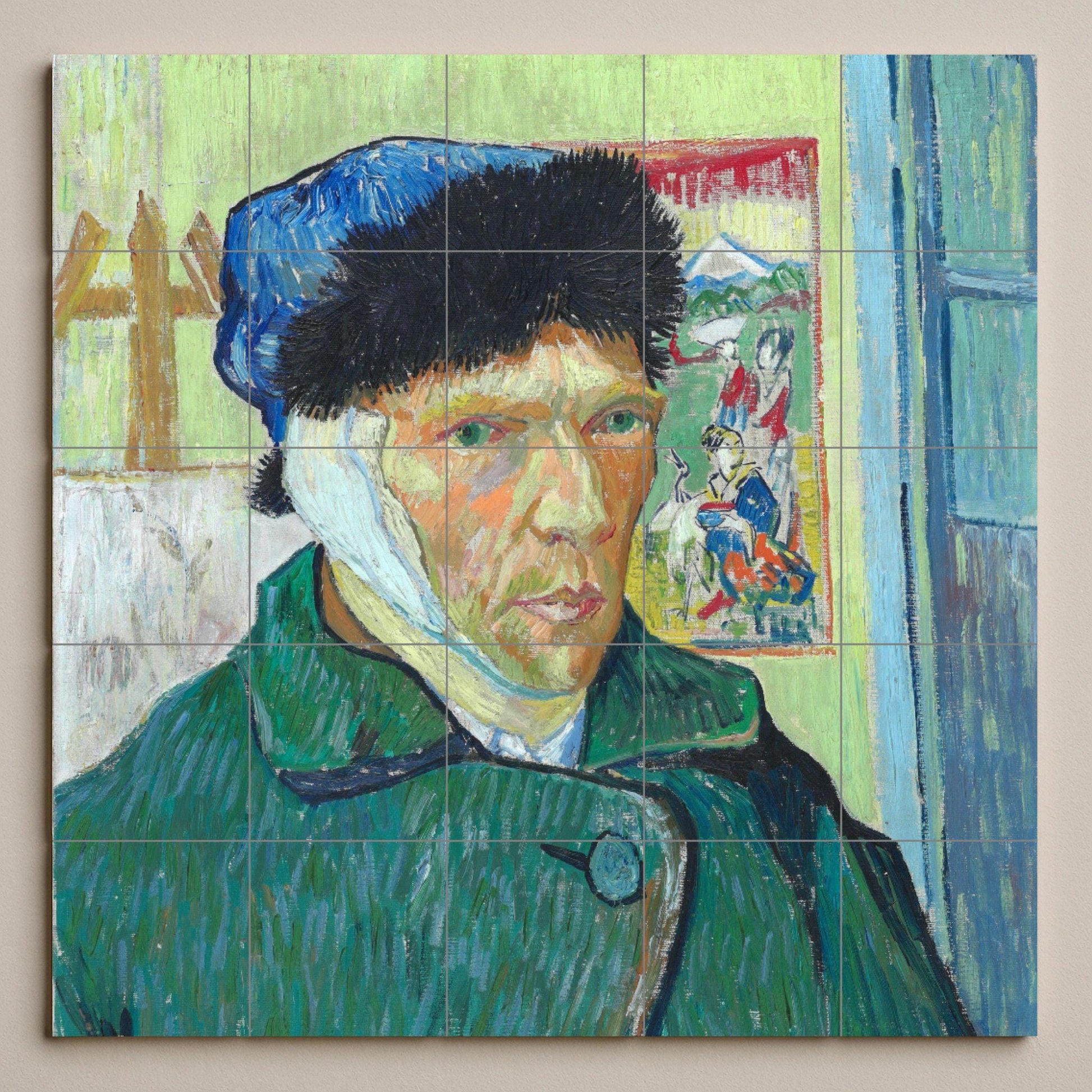 Mural de cerámica "Autorretrato con la oreja vendada"