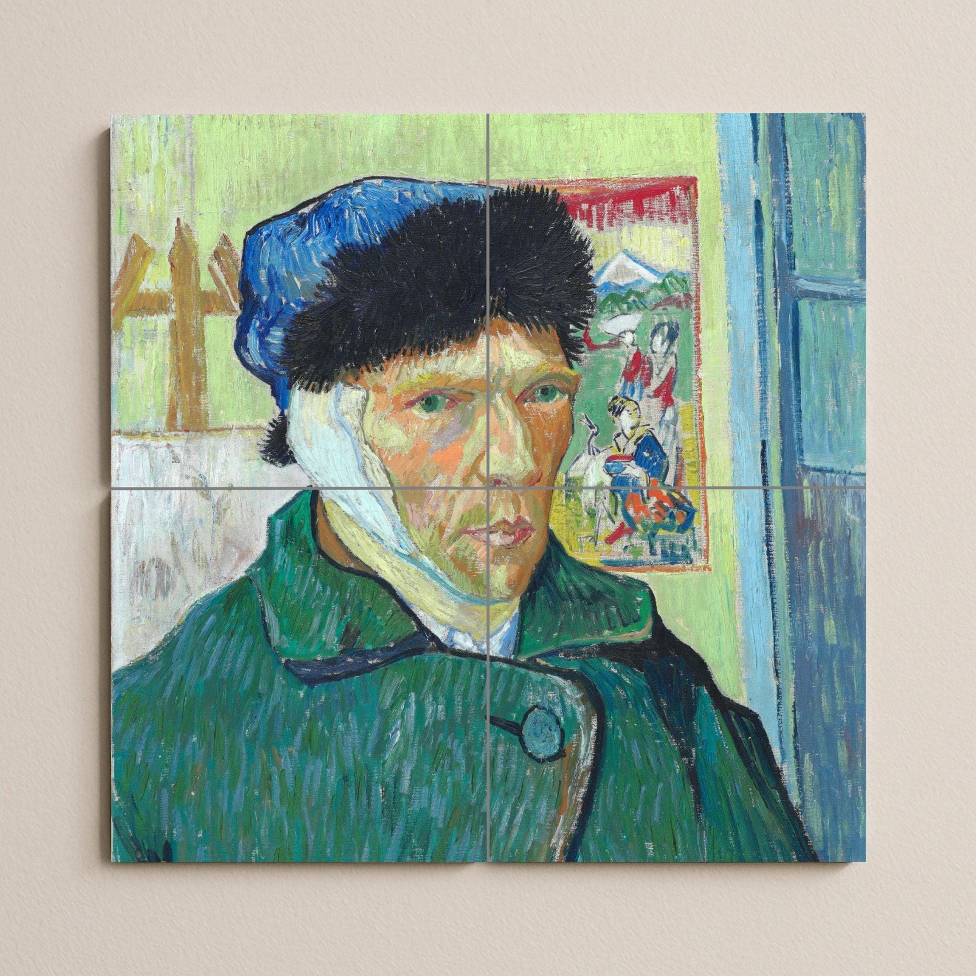 Mural de cerámica "Autorretrato con la oreja vendada"