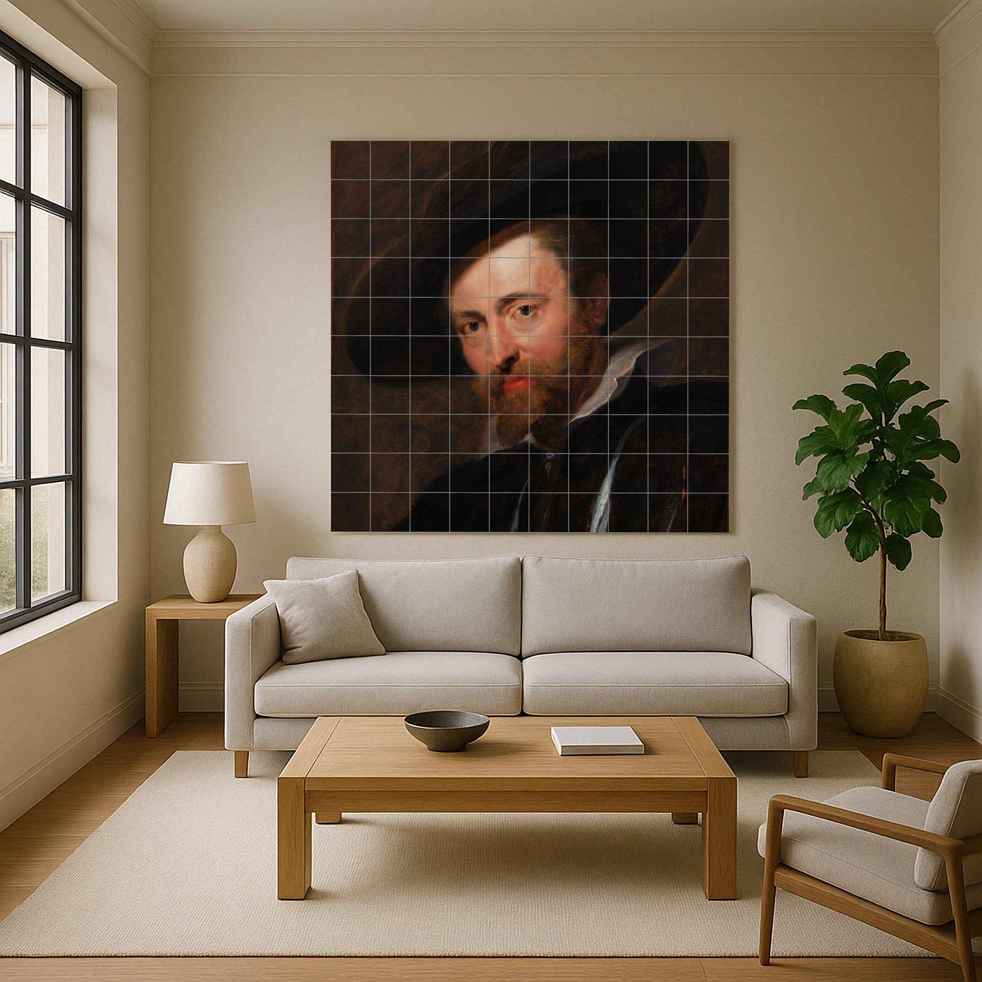 Self-Portrait — Decorative Pattern Mural · Tile Wall Art