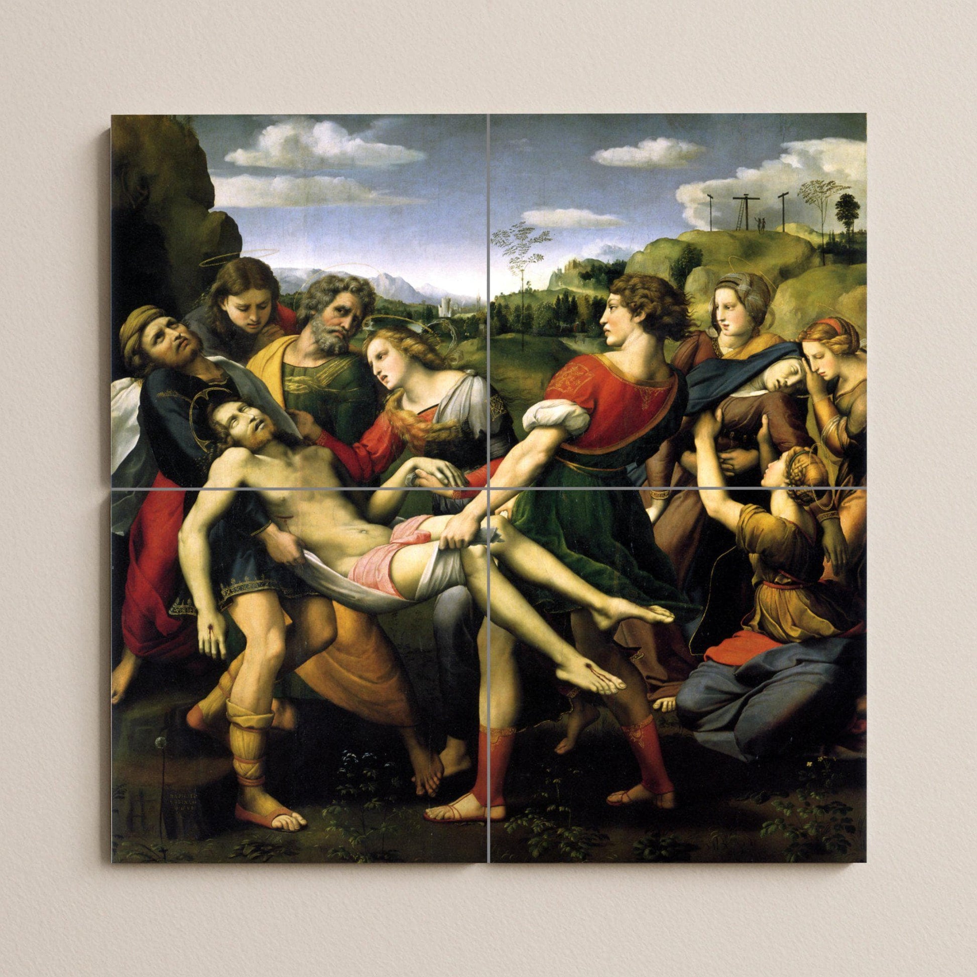 Mural de cerámica del Entierro de Cristo