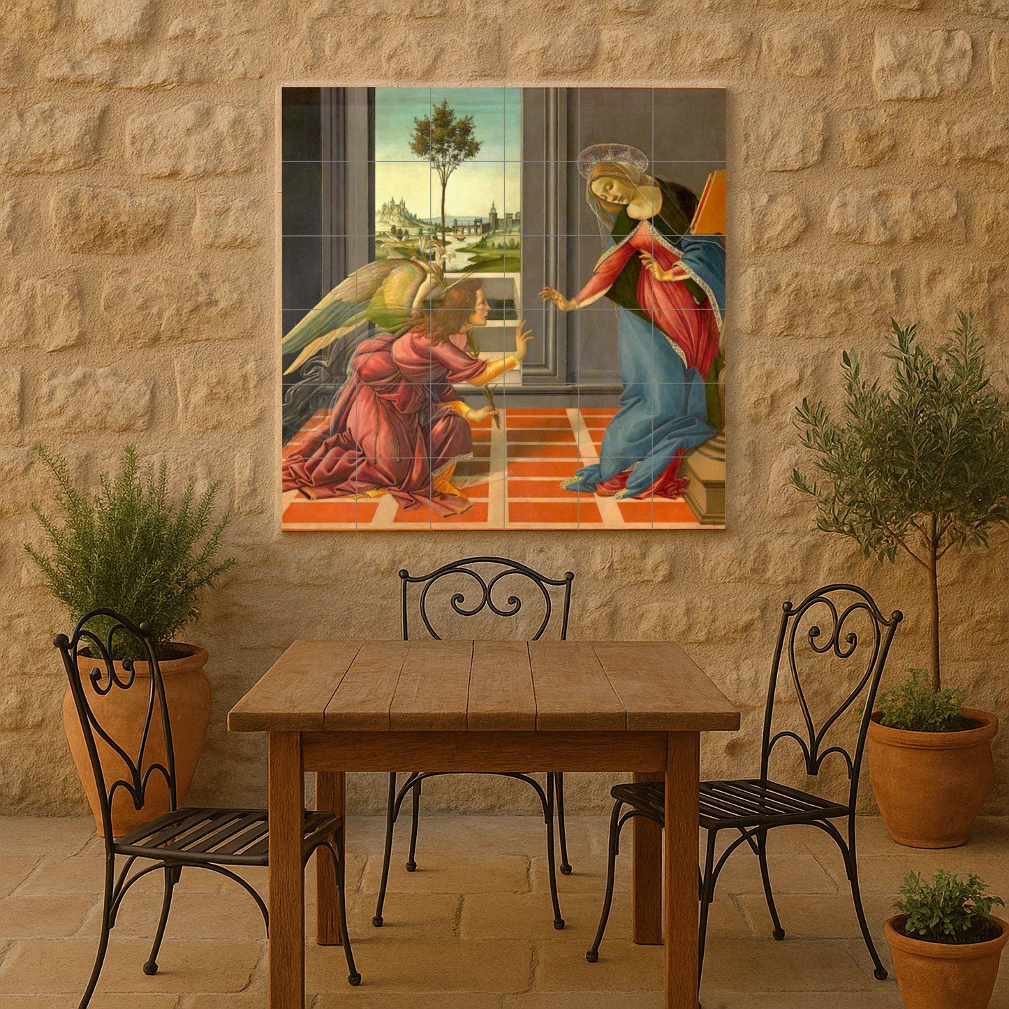 Anunciación — Ornamental Wall Panel · Ceramic Tile Mural