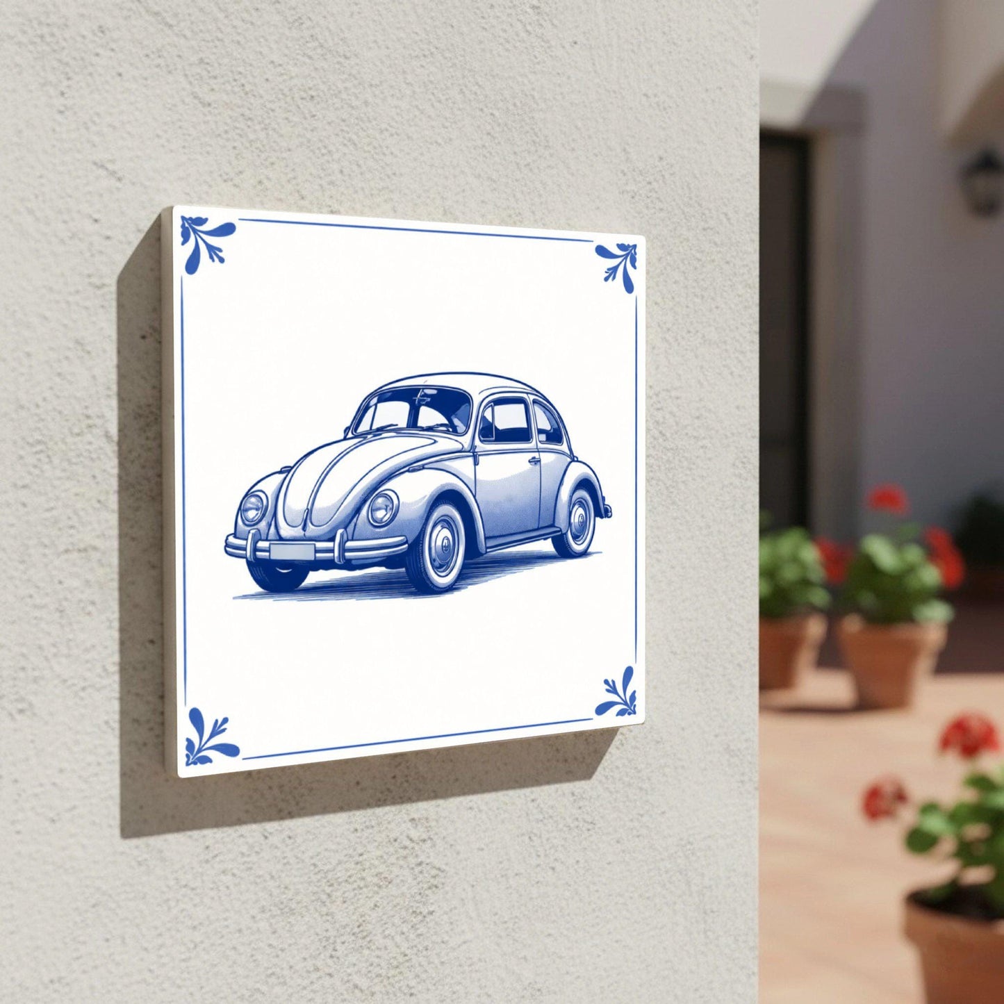 Múnich vintage coche · Mattonella — Maiolica Blu d'Olanda