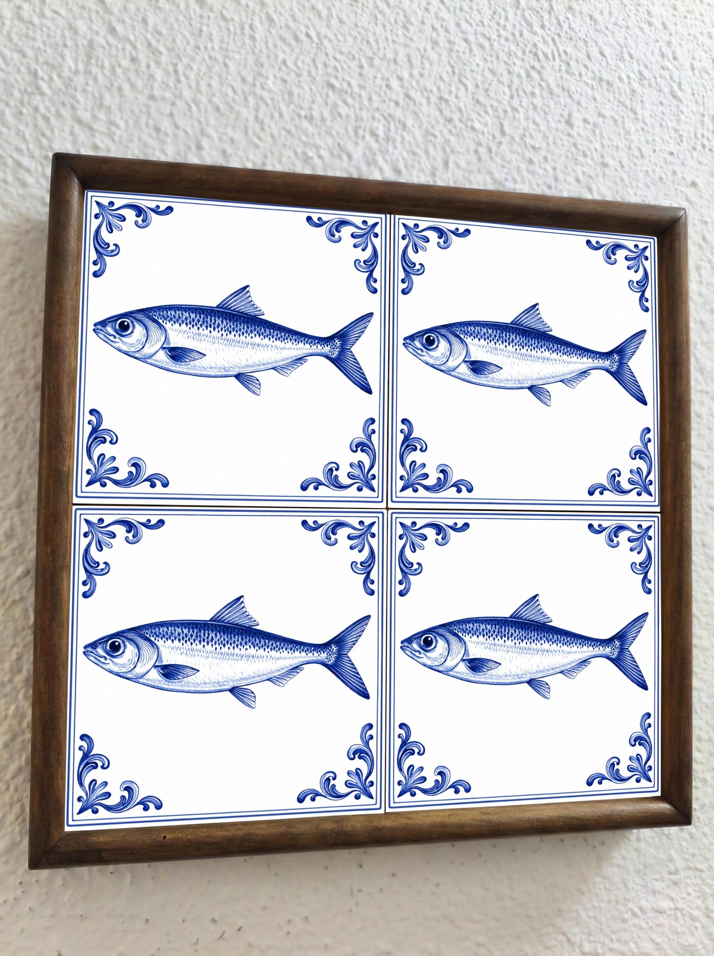 Liverpool Fish — Dutch Blue & White Ceramic Ceramic Tile