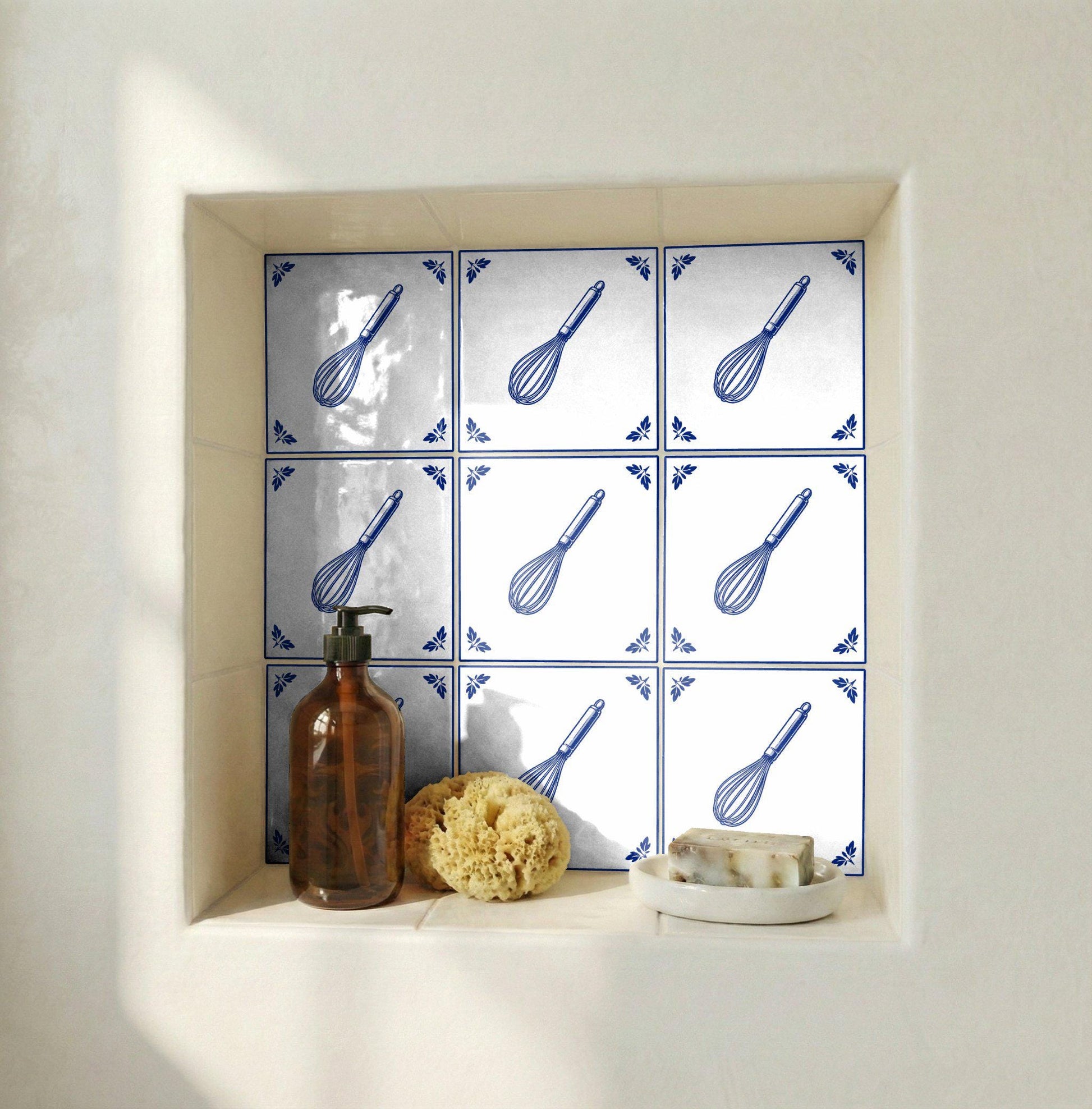 Whisk Set in Delft Blue · Ceramic Wall Tile — Dutch Blue & White Ceramic