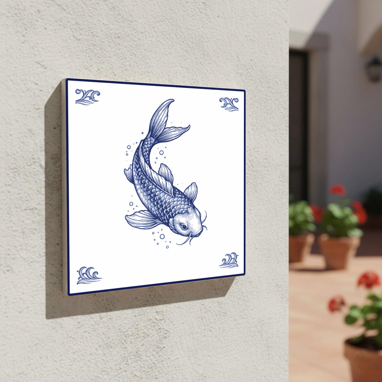Azulejo Koi pez