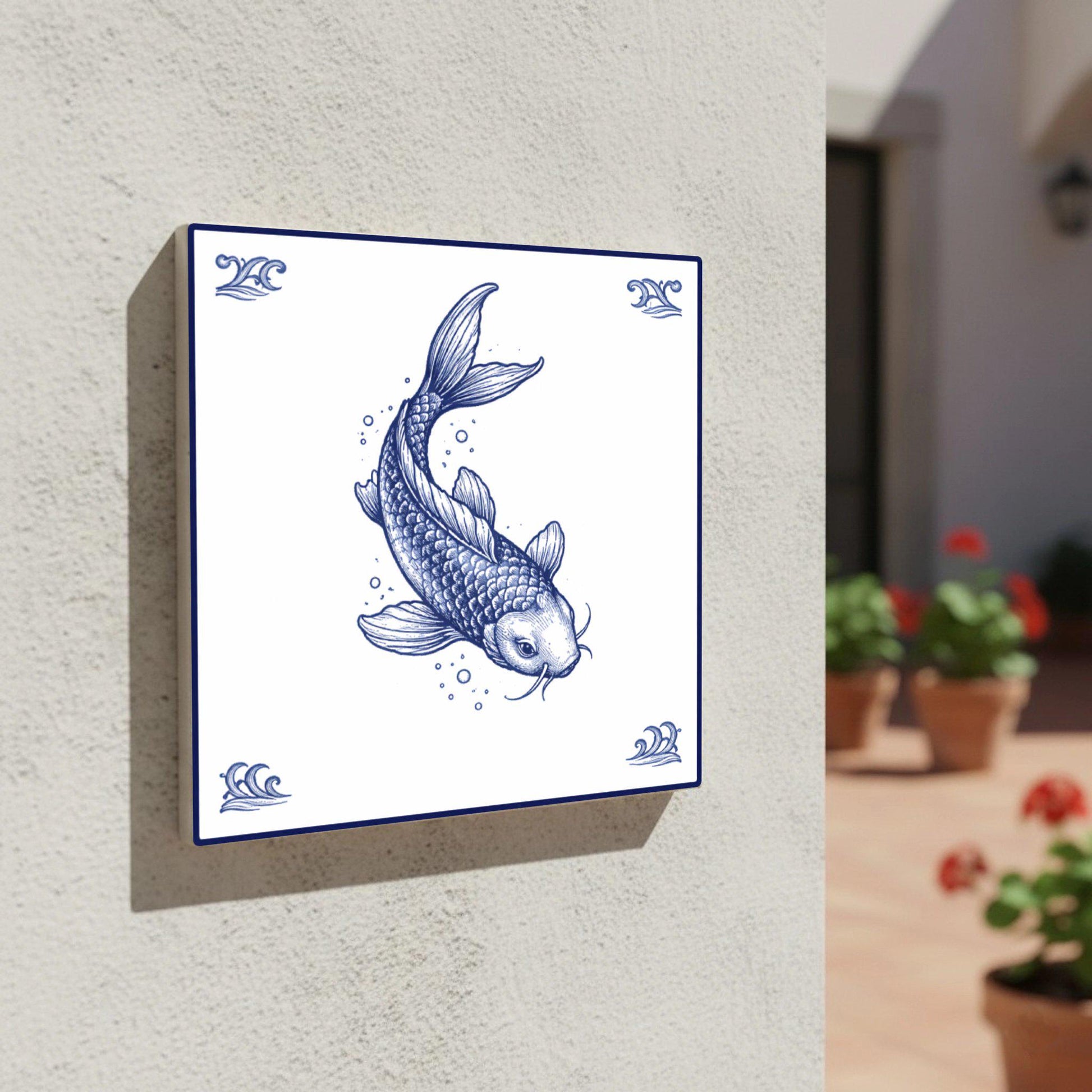 Azulejo Koi pez