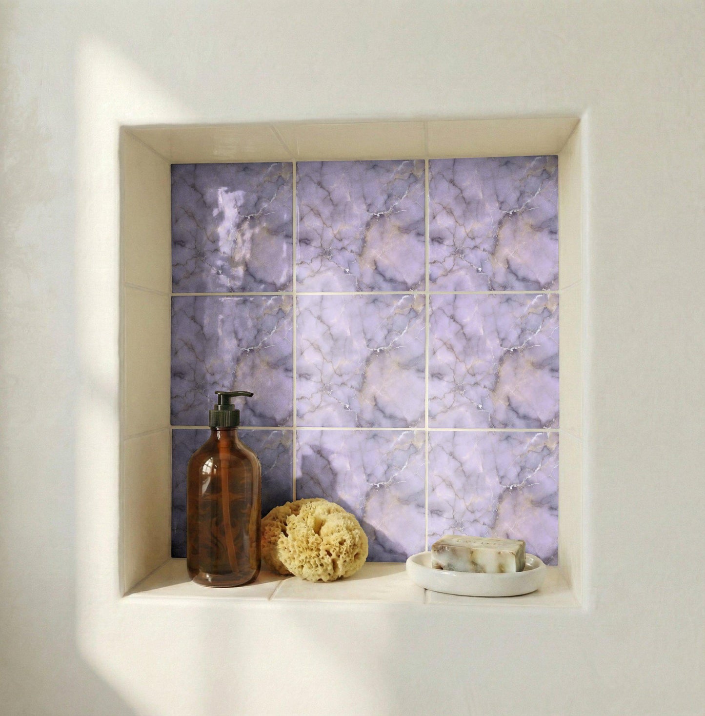 Ceramic Tile Lavender Marble — Ornamental Ceramic Décor