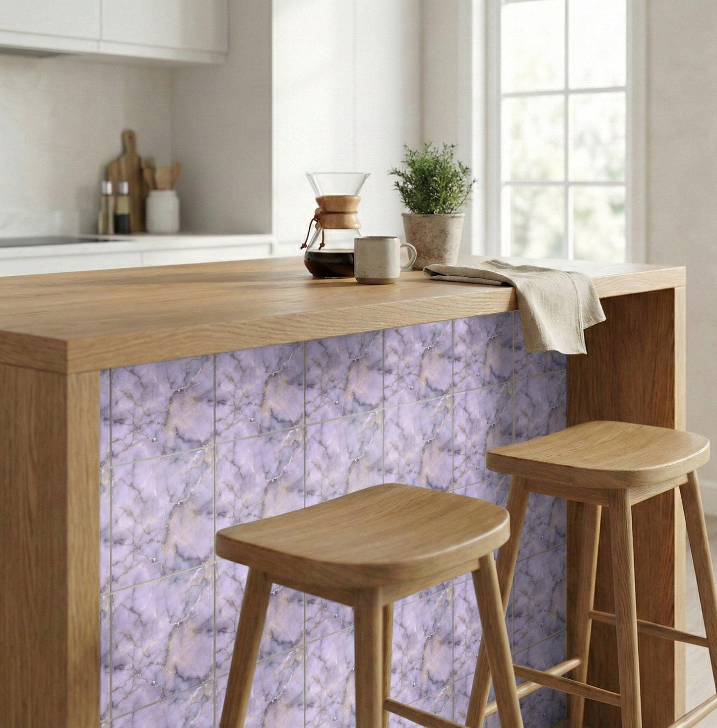 Ceramic Tile Lavender Marble — Ornamental Ceramic Décor