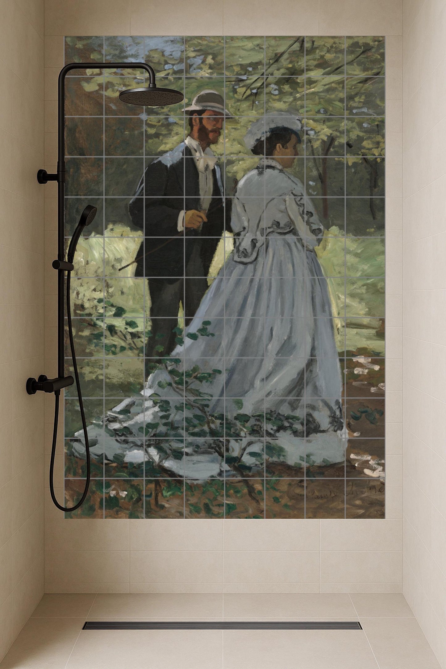 Ceramic Tile Mural: Bazille and Camille — Ornamental Wall Panel