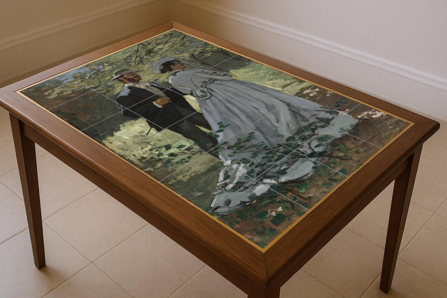Ceramic Tile Mural: Bazille and Camille — Ornamental Wall Panel