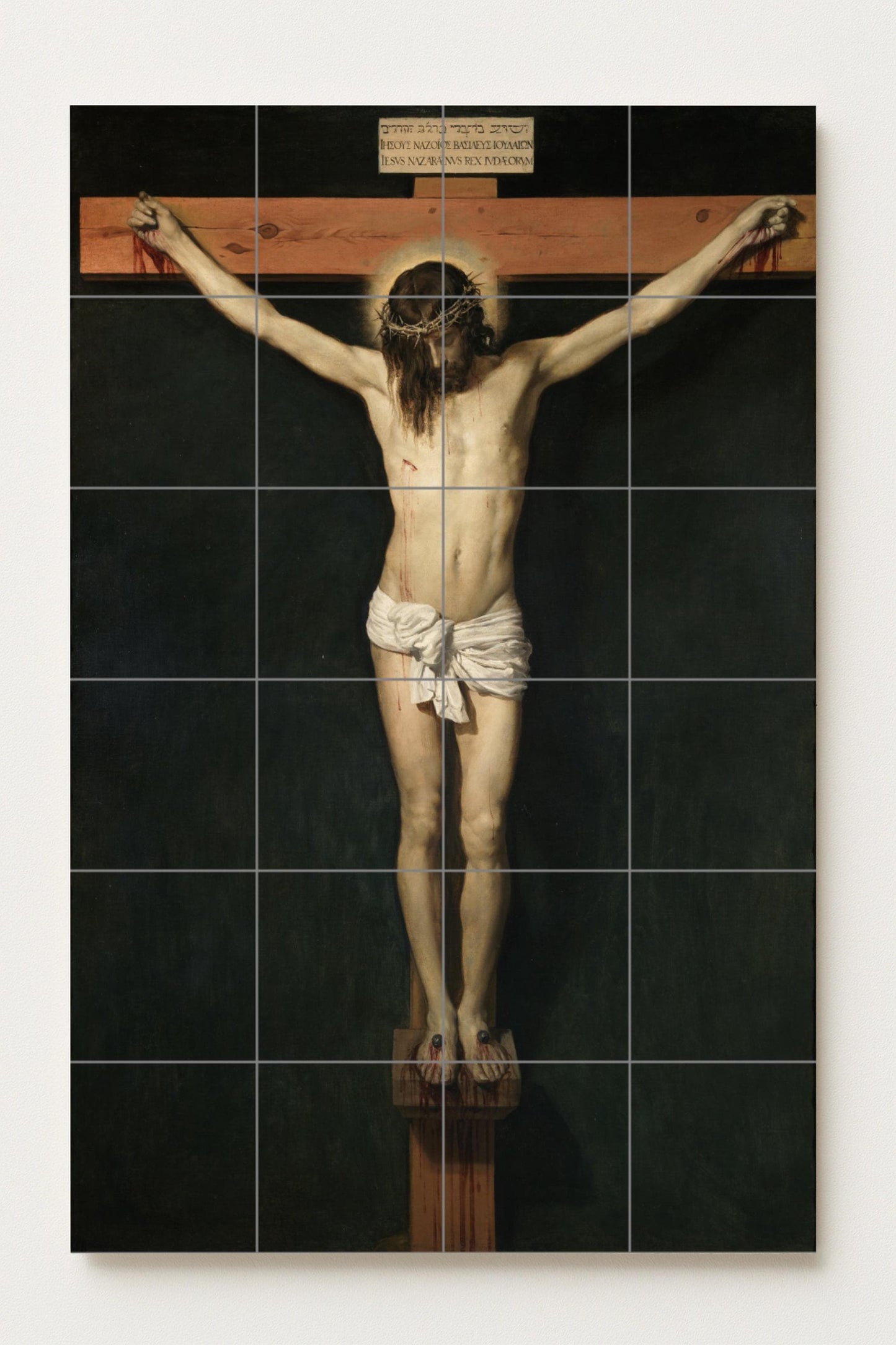 Fliesenbild Cerámica von Christus Gekreuzigt — Volkskunst & Ornament
