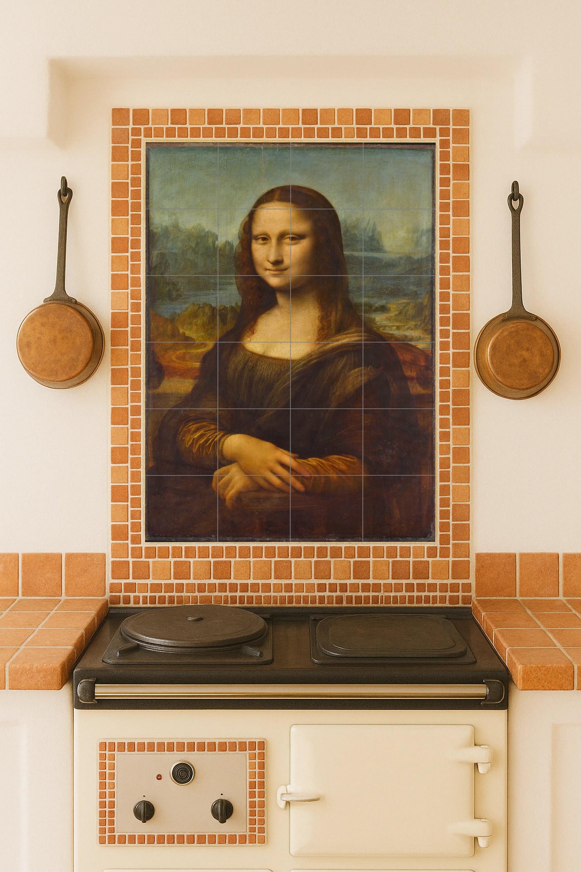 Mona Lisa · Fresque Céramique — Décor d'Art Populaire