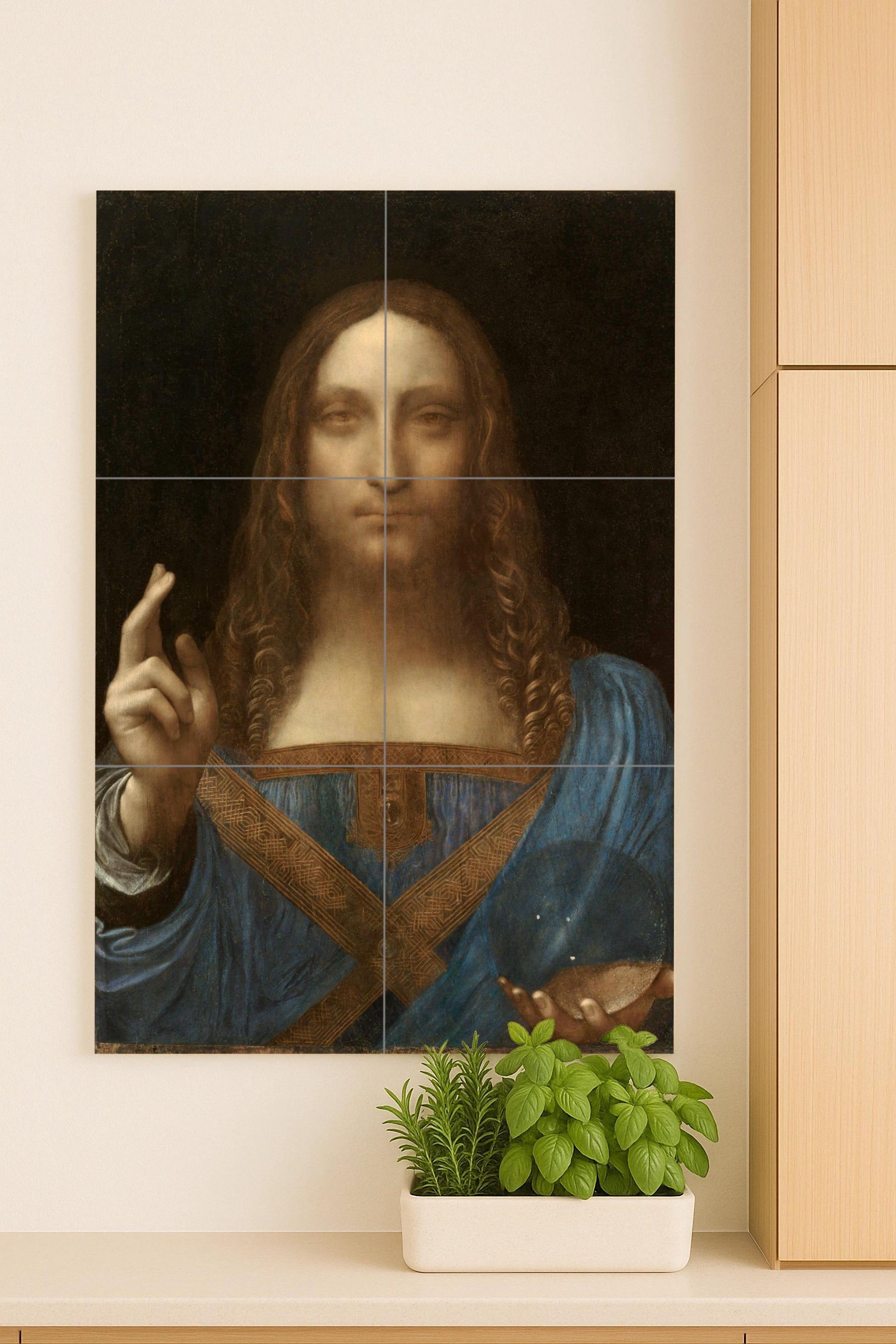 Salvator Mundi — Art Populaire et Ornemental, Art Mural en Céramique