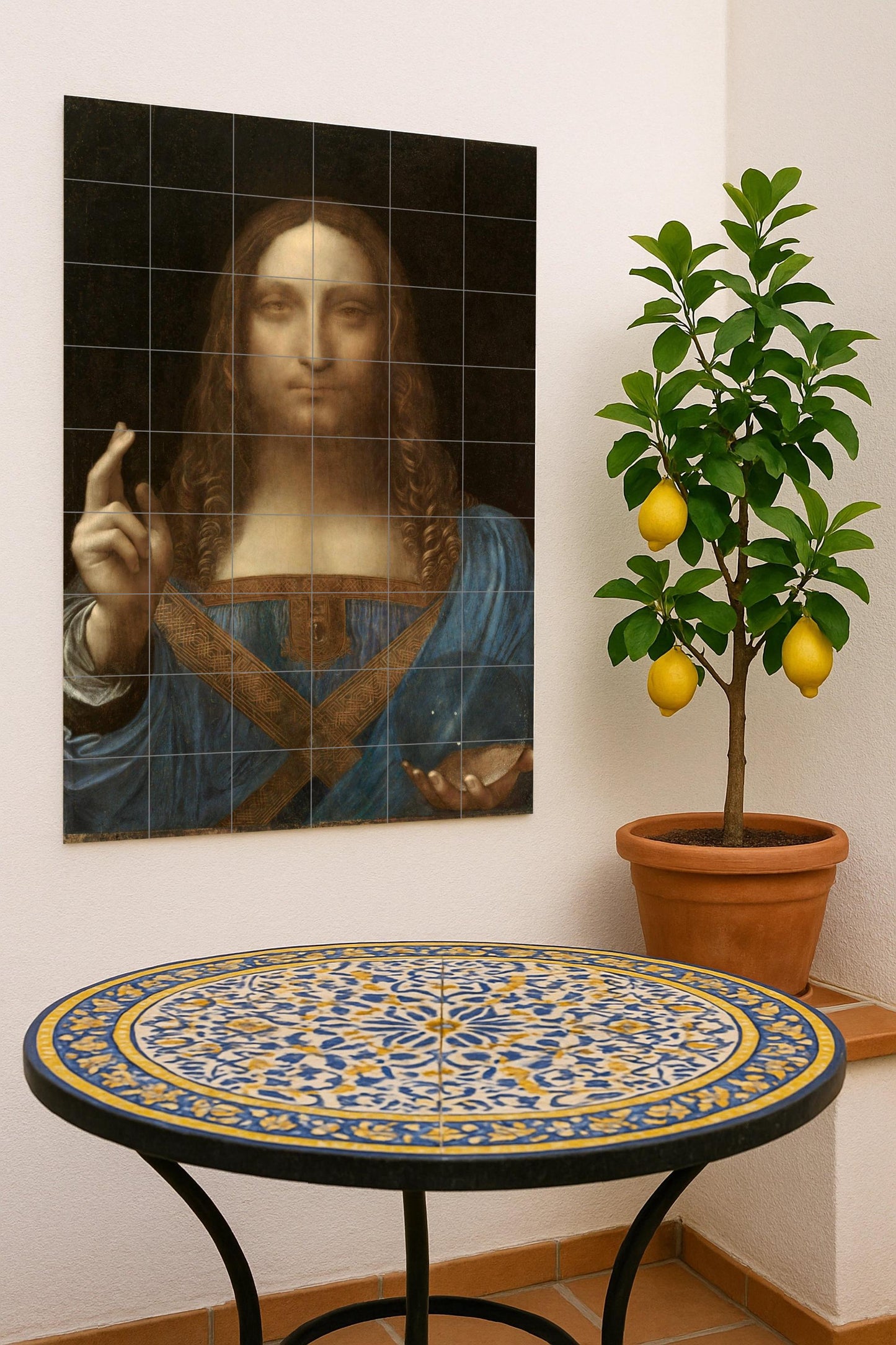 Salvator Mundi — Art Populaire et Ornemental, Art Mural en Céramique