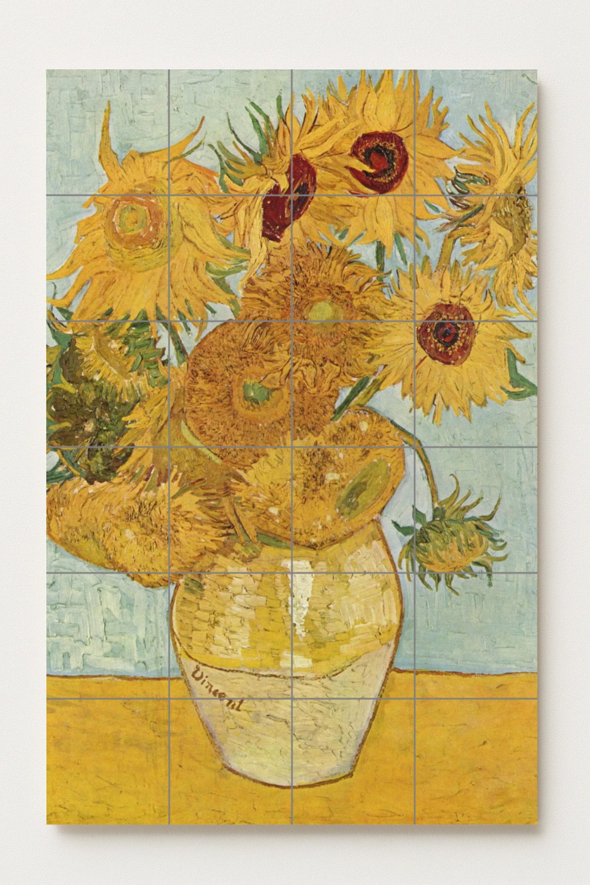 Sunflowers · Ceramic Wall Mural — Folk & Ornamental Art