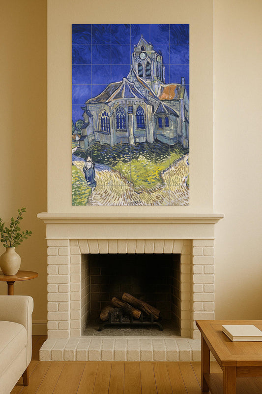 Church of Auvers — Decorative Pattern Mural · Ceramic Tile Mural