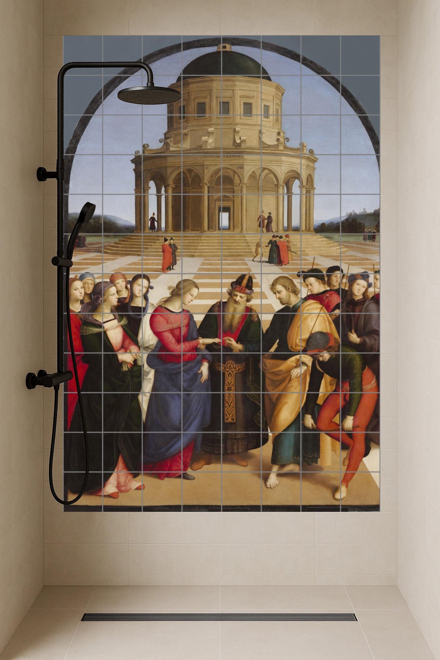 Fliesenbild Cerámica "der matrimonio von die Madonna — Volkskunst & Ornament