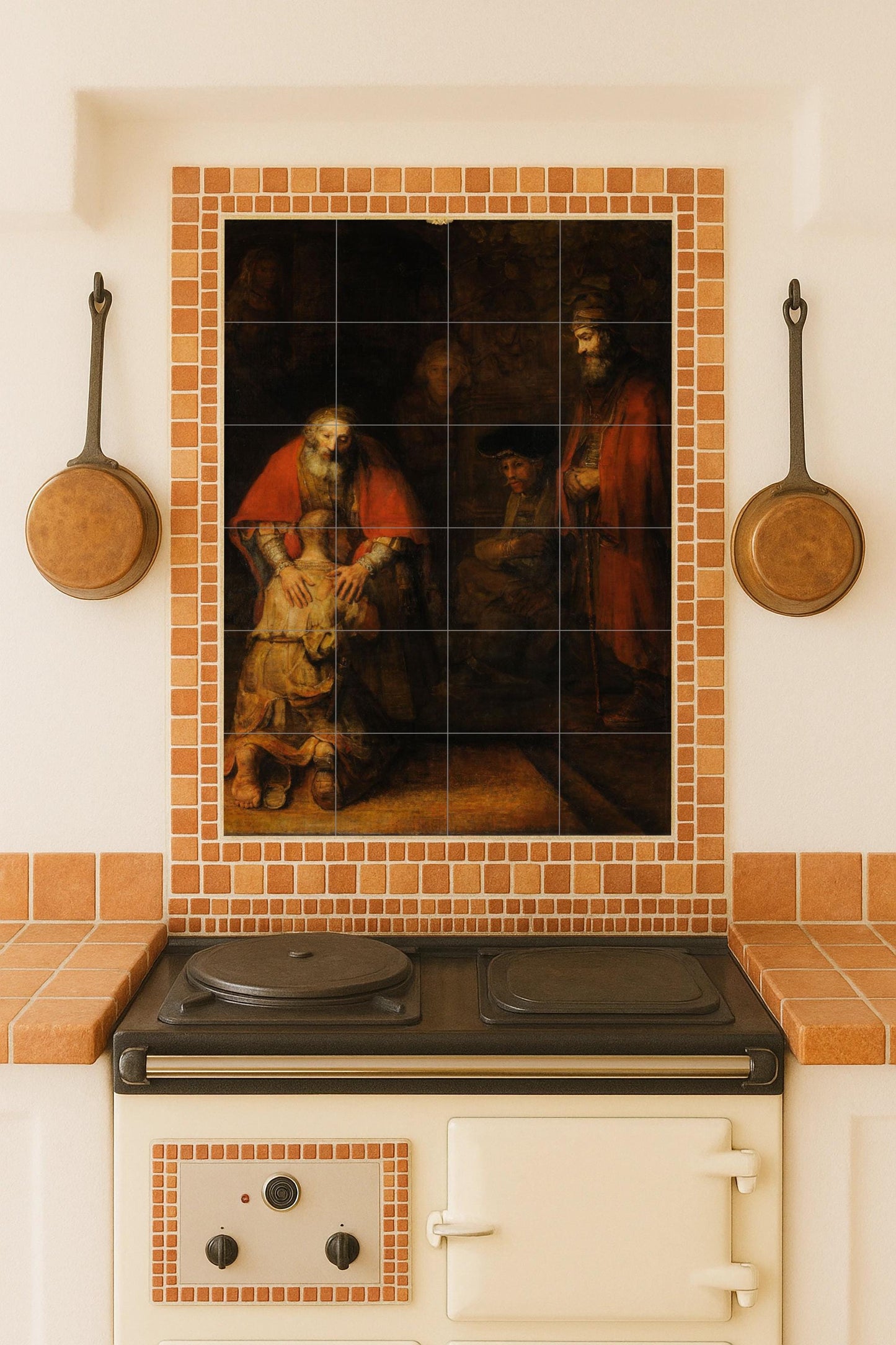 Ceramic Tile Mural: El regreso del hijo pródigo — Folk & Ornamental Art