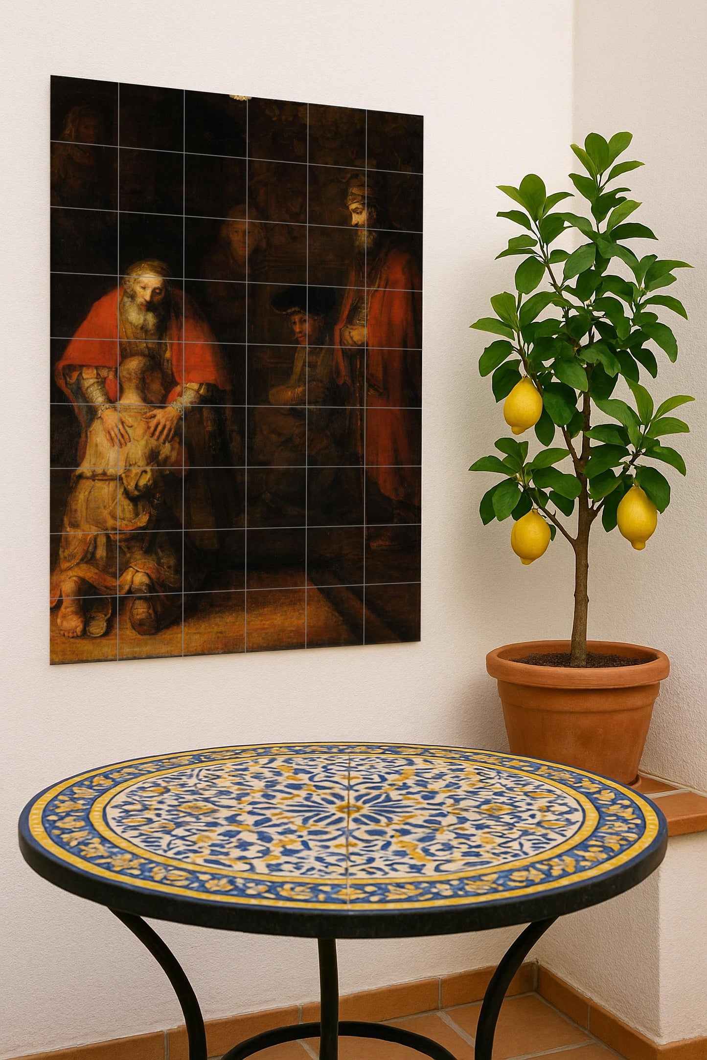 Ceramic Tile Mural: El regreso del hijo pródigo — Folk & Ornamental Art