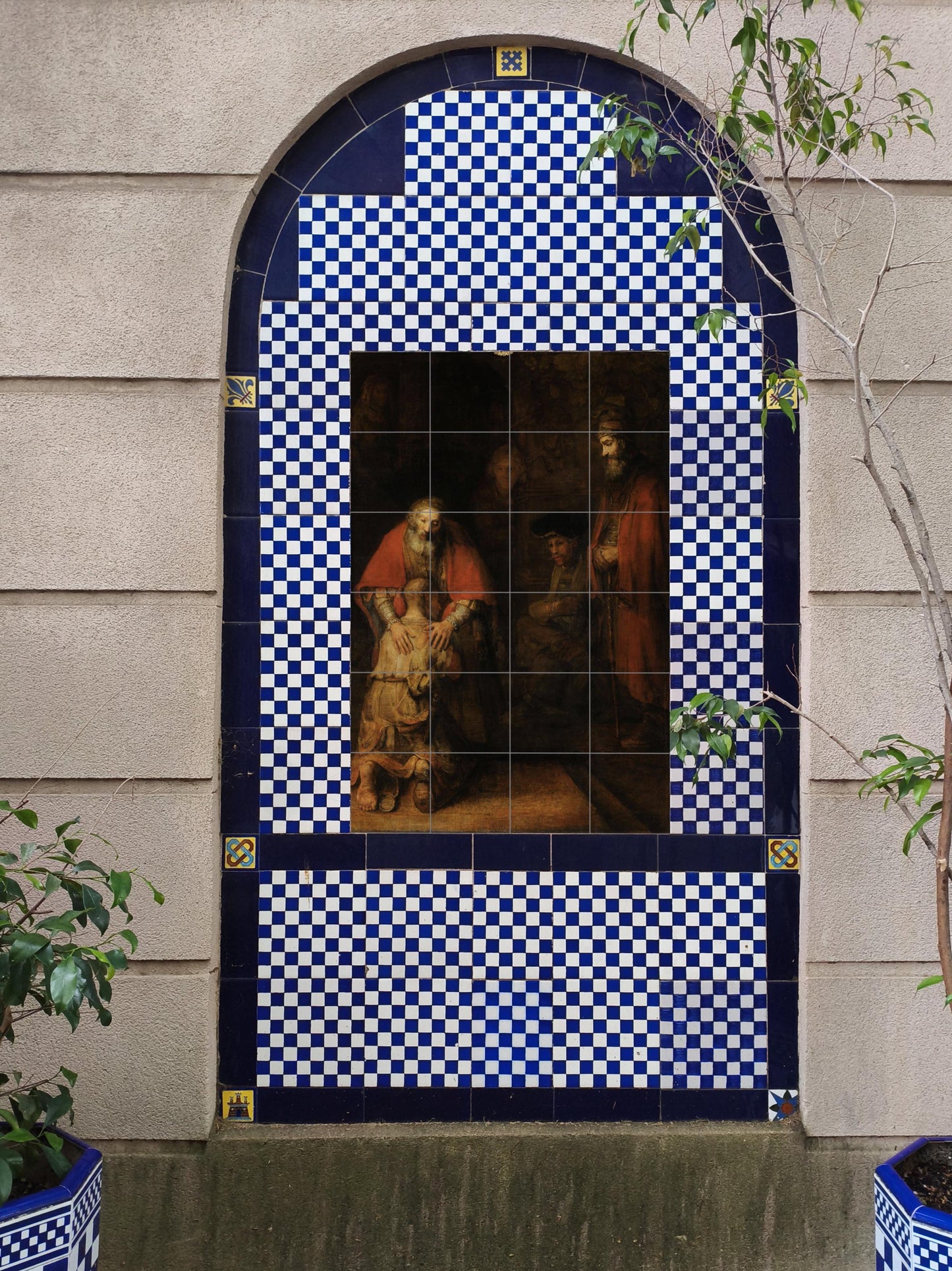 Ceramic Tile Mural: El regreso del hijo pródigo — Folk & Ornamental Art