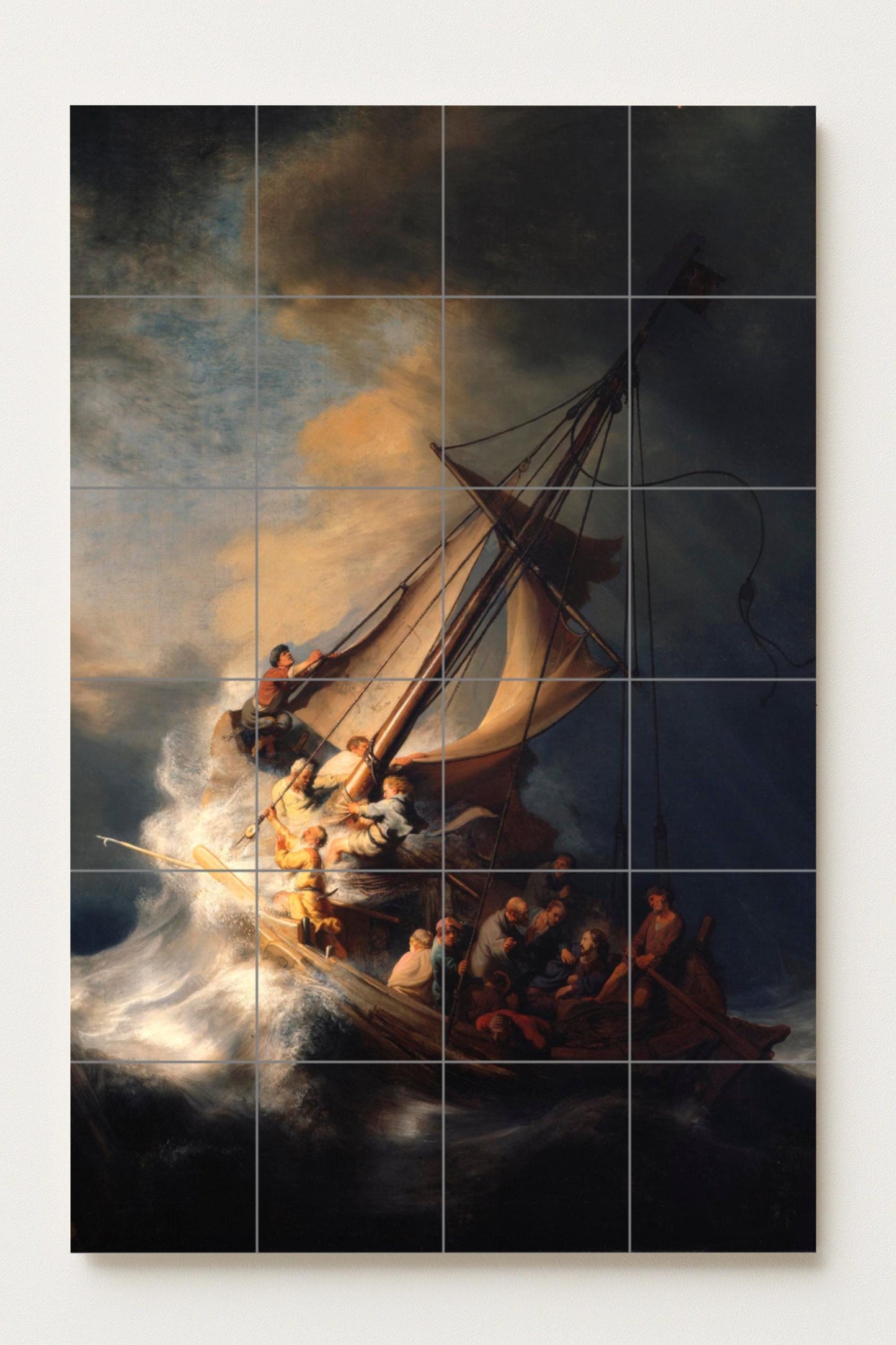 "la tormenta in il Mare di Galilea — Murale in Piastrelle di Ceramica · Pannello Ornamentale