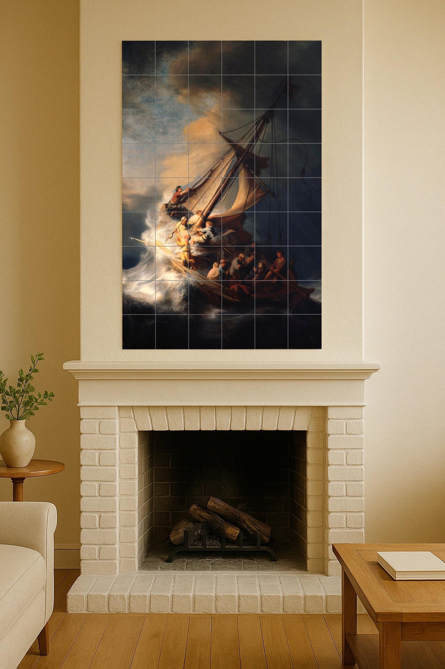 "la tormenta in il Mare di Galilea — Murale in Piastrelle di Ceramica · Pannello Ornamentale