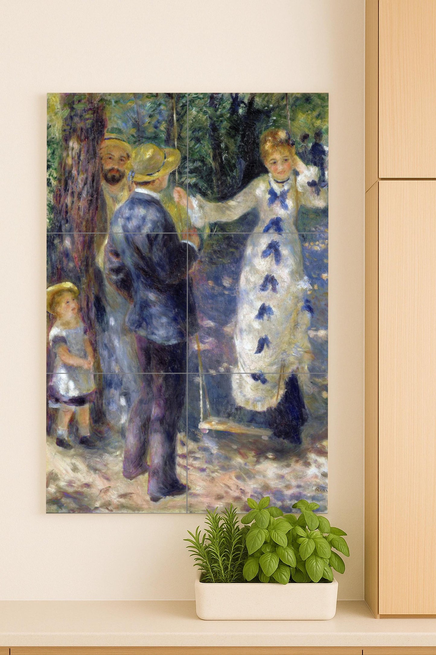 El mural de azulejos de cerámica El Columpio