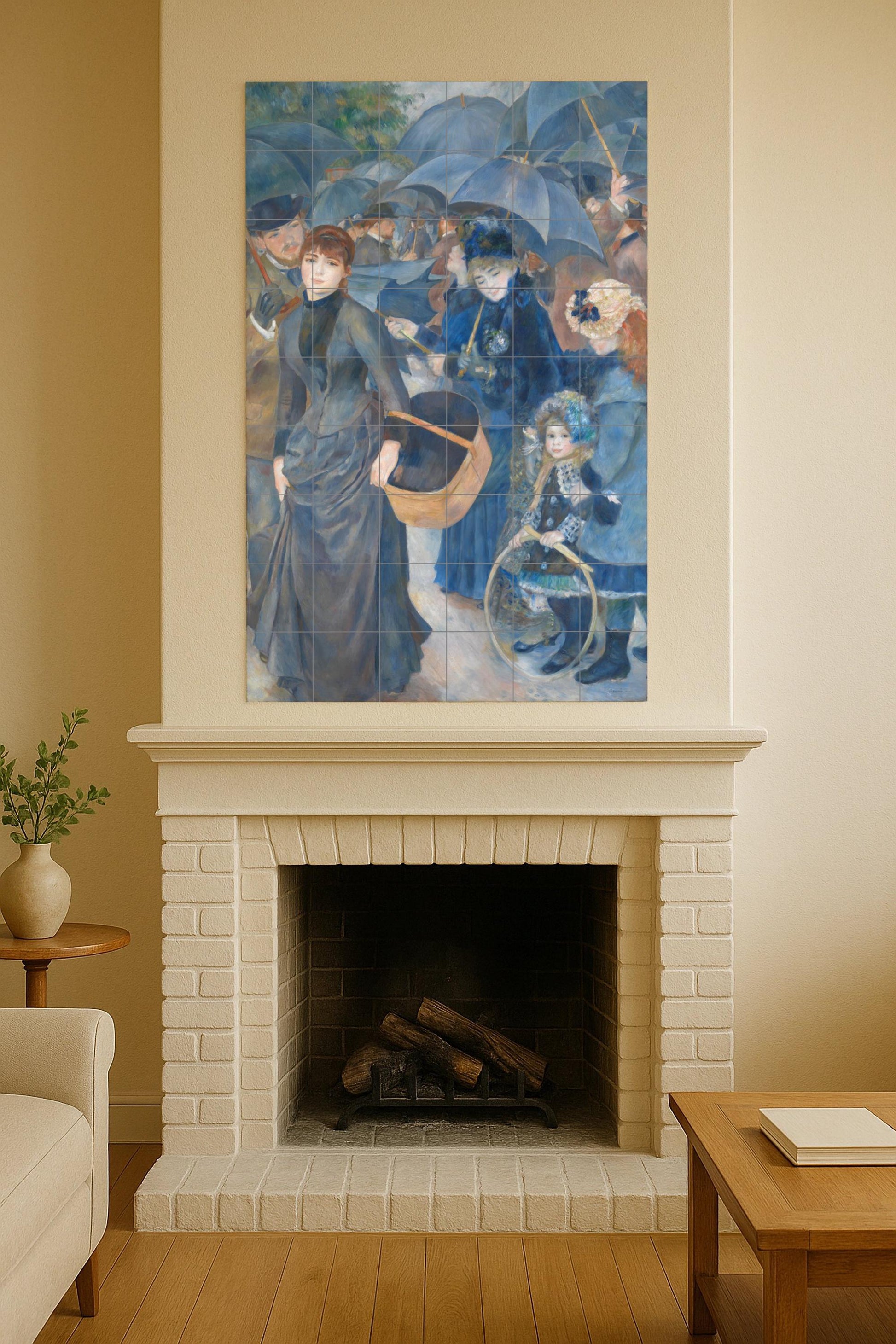 Ceramic Tile Mural: "the paraguas — Folk & Ornamental Art