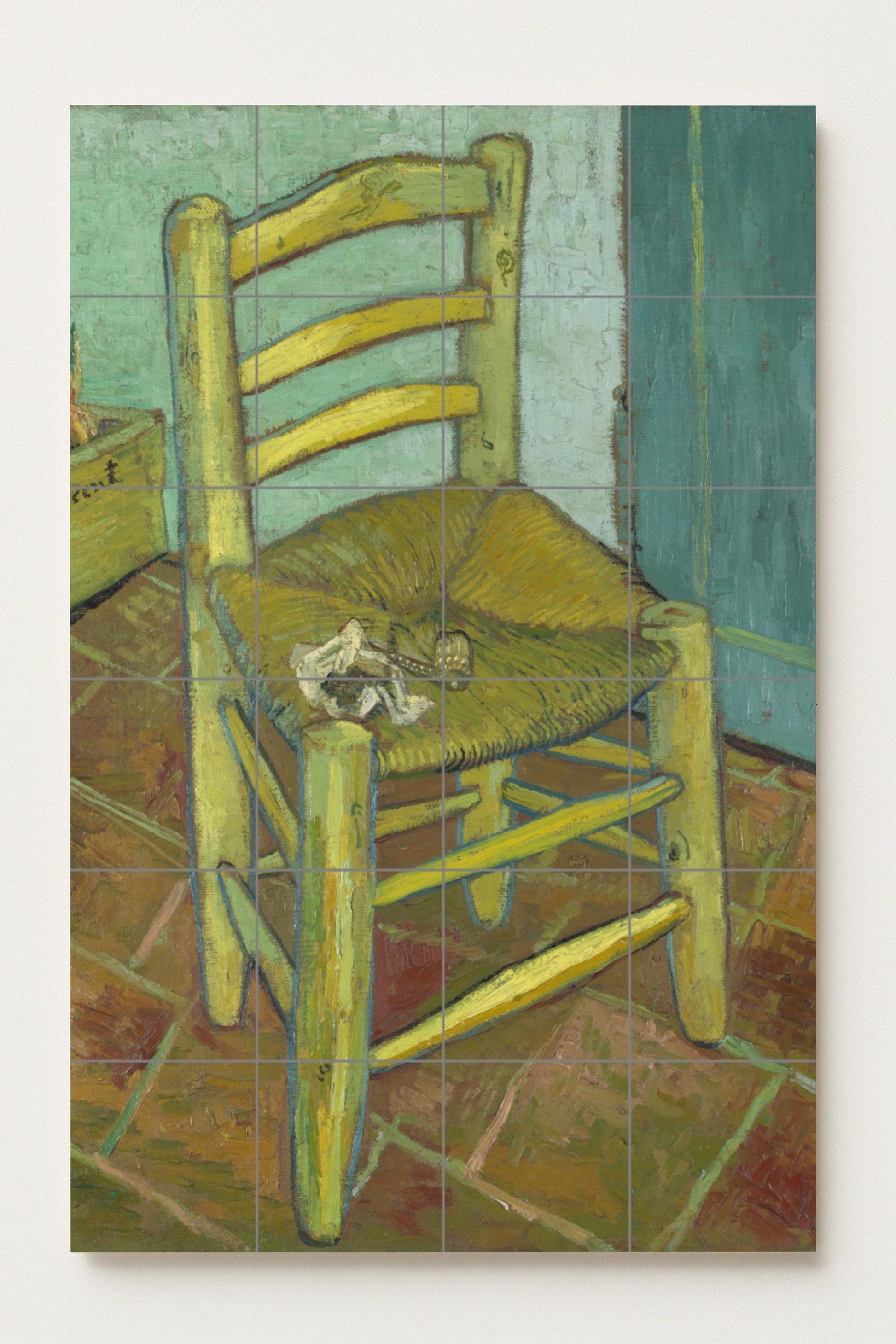 Murale in Piastrelle Cerámica "la silla di Van Gogh — Decoro d'Arte Popolare