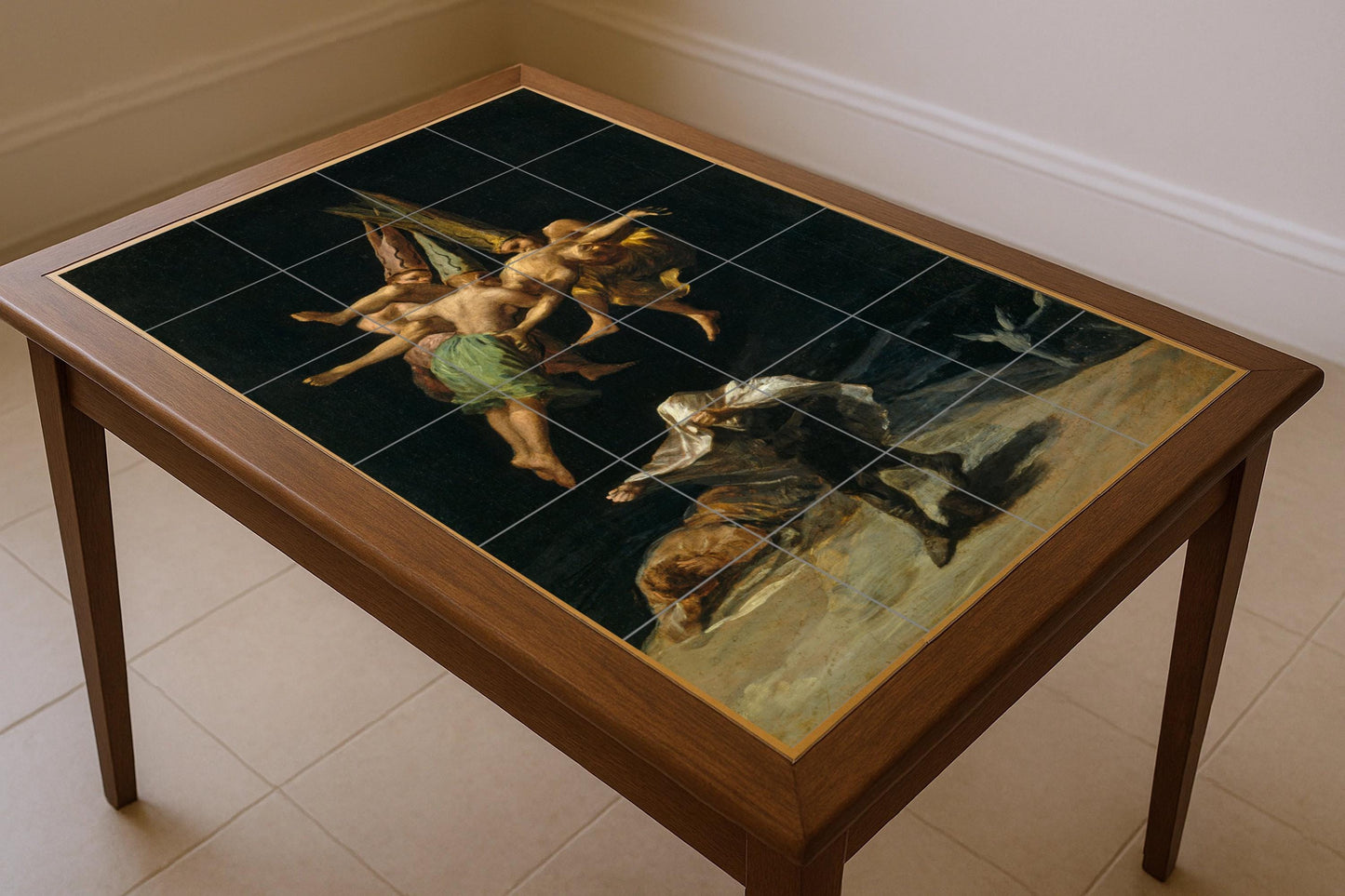 "der Flug von die Brügge — Dekoratives Muster-Wandbild, Wandkunst aus Keramikfliesen