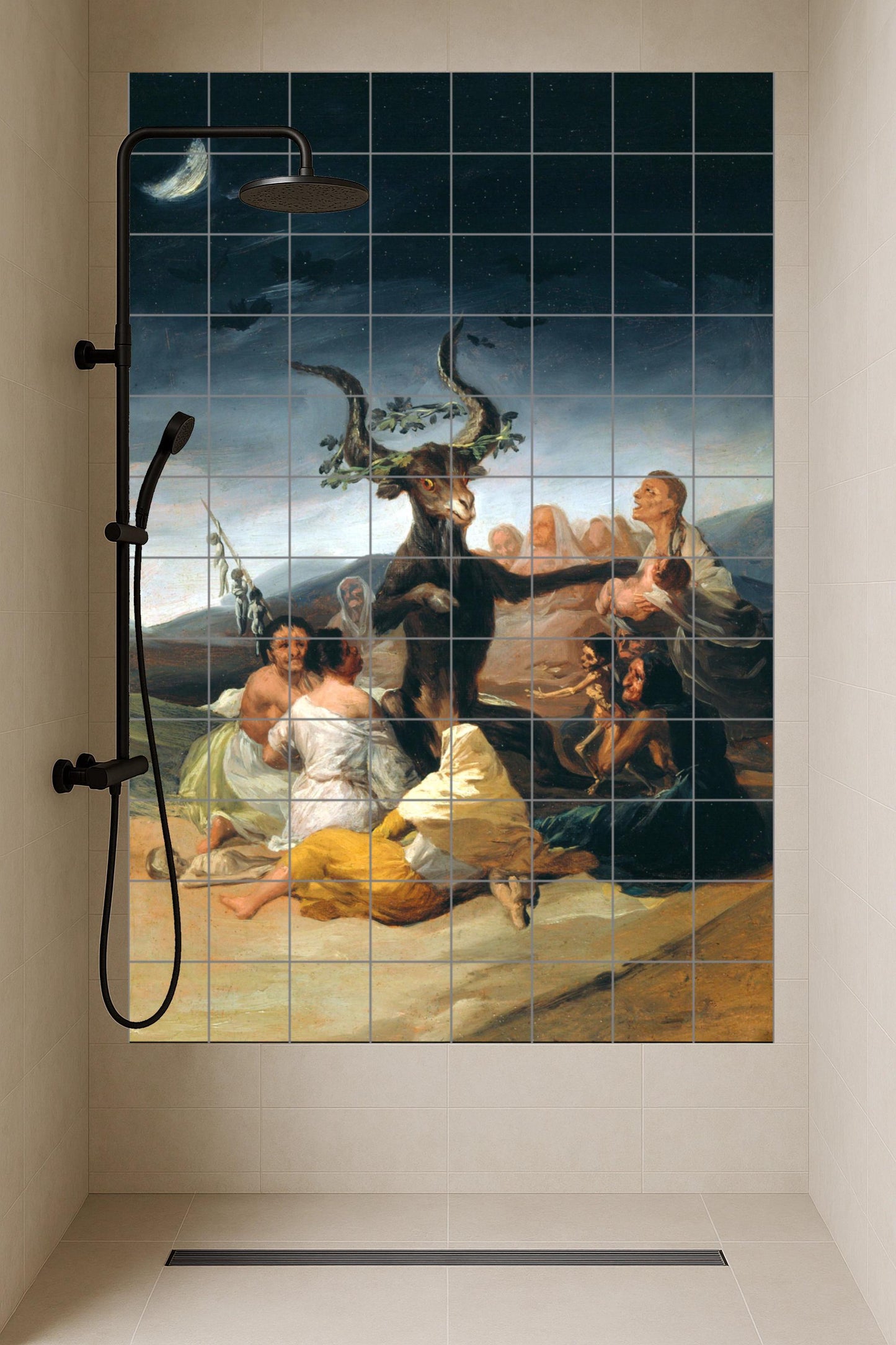 "Aquelarre of Bruges" - Art Mural — Ornamental Wall Panel · Tile Wall Art