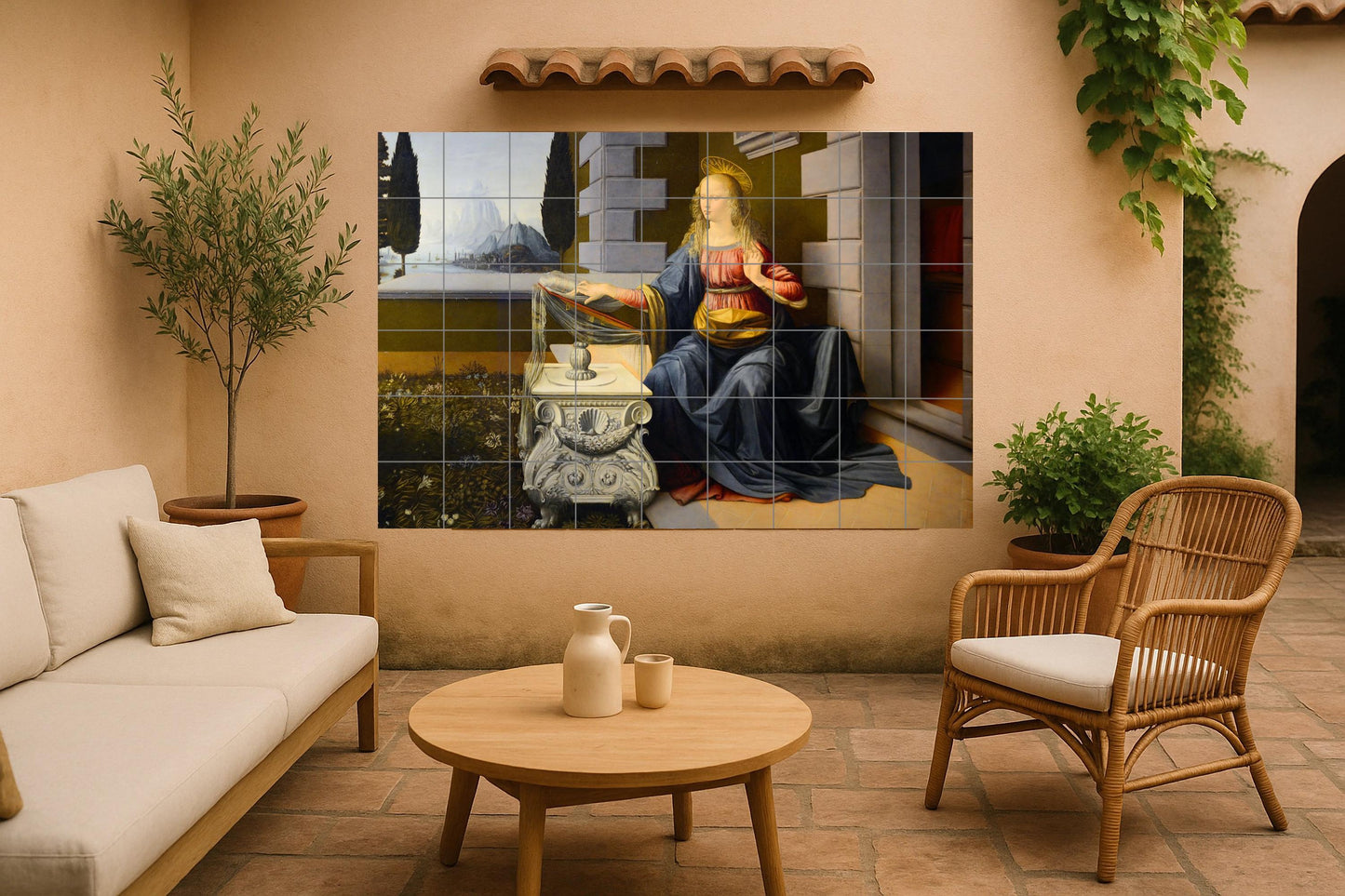 Anunciación — Ornamental Wall Panel · Ceramic Tile Mural