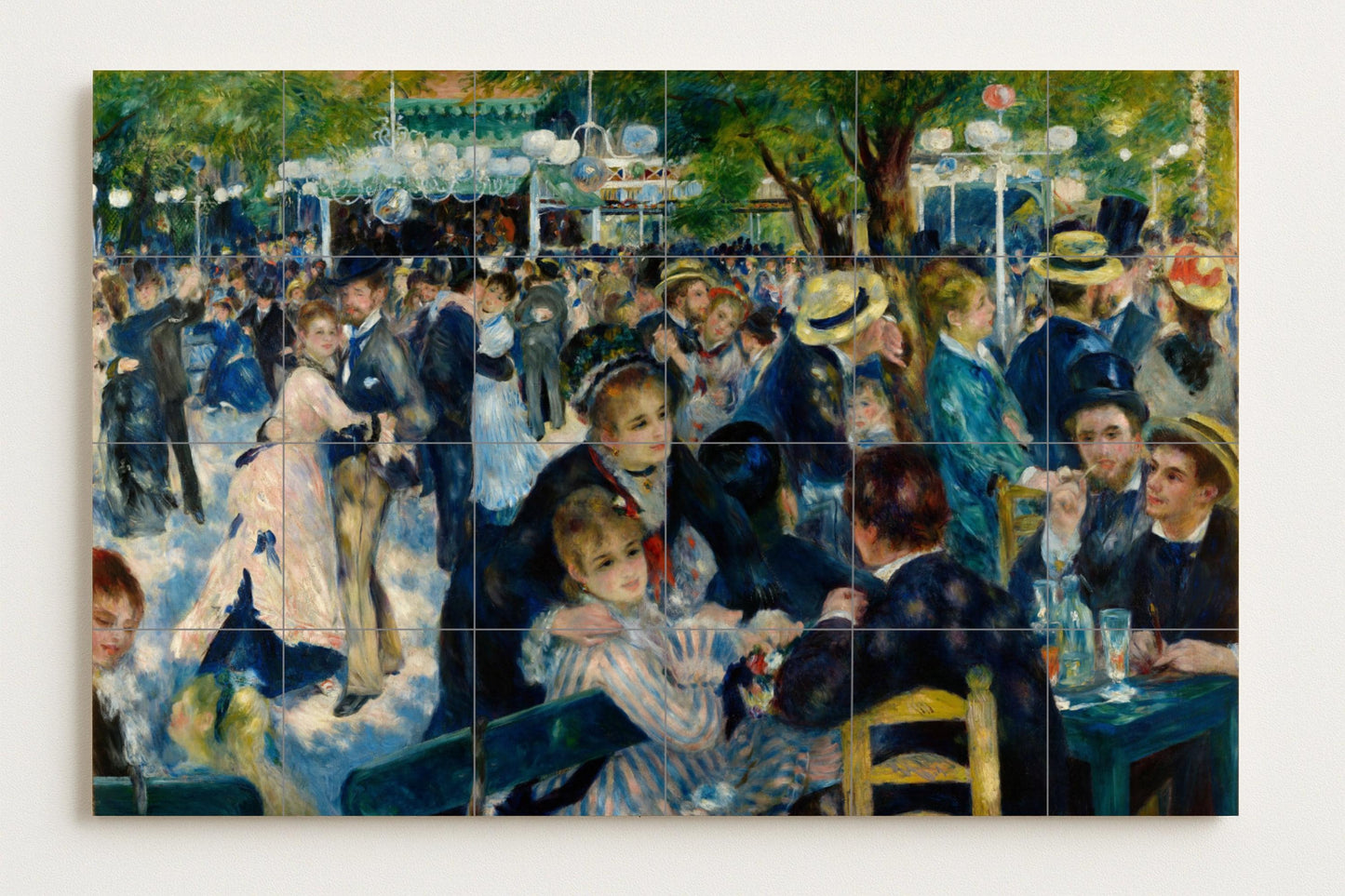 Tanz in Le Moulin von die Galette — Volkskunst & Ornament, Wandkunst aus Keramikfliesen