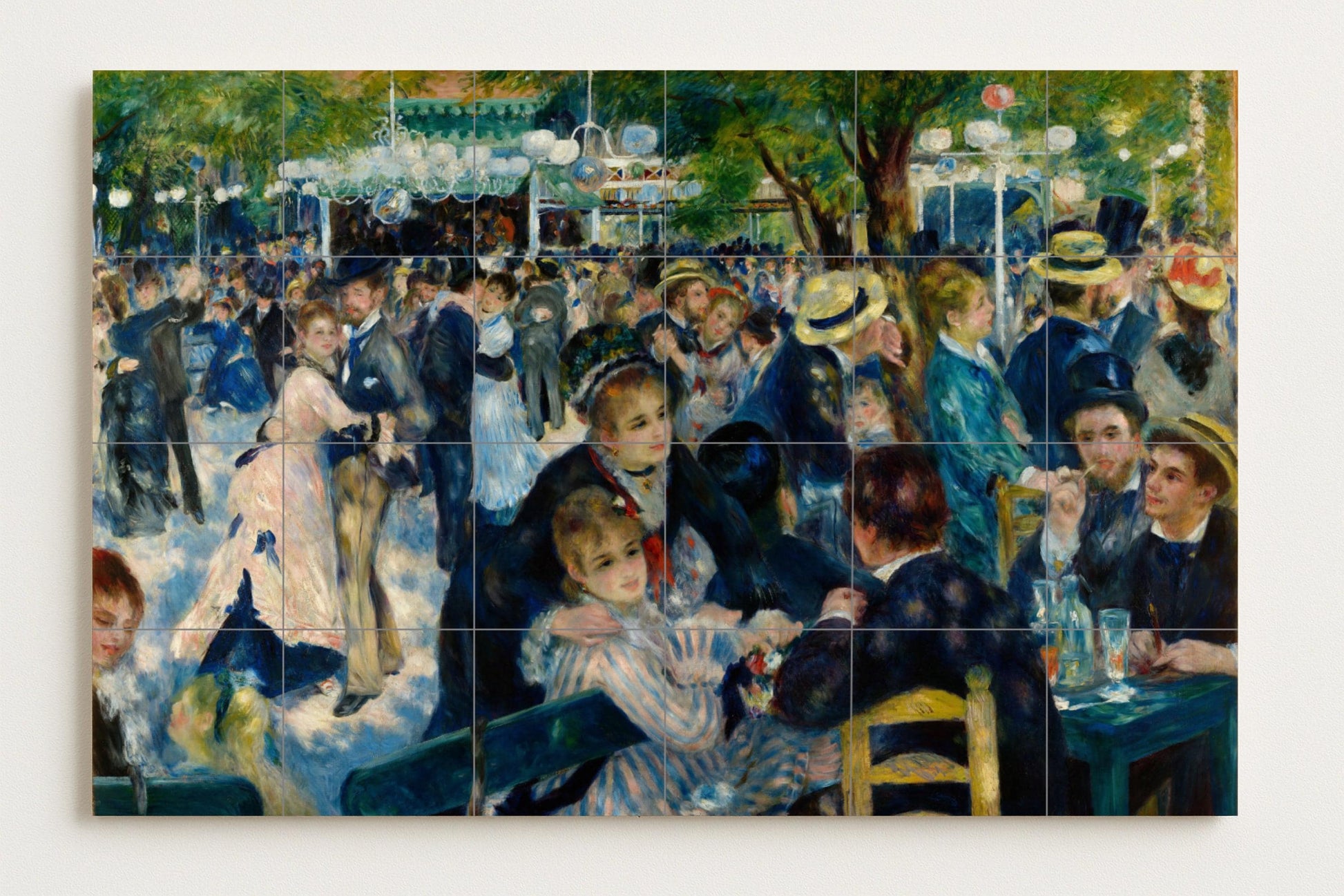 Tanz in Le Moulin von die Galette — Volkskunst & Ornament, Wandkunst aus Keramikfliesen