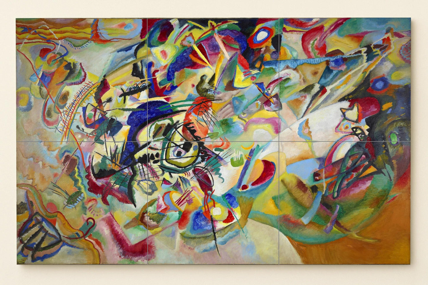 Composición VII Mural de Azulejos Cerámicos — Décor d'Art Populaire, Art Mural en Céramique