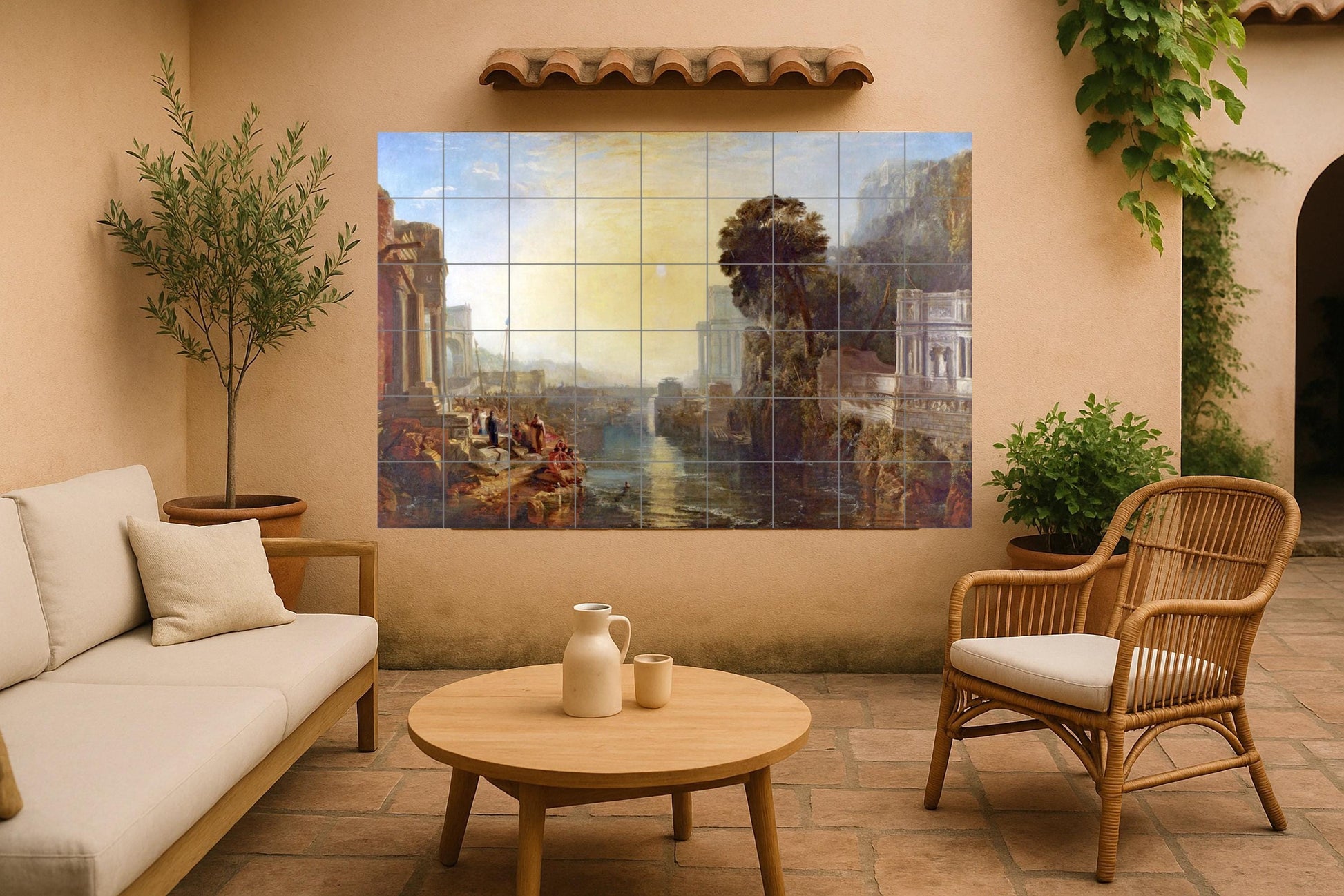 Mural de azulejos del edificio Dido en Cartago
