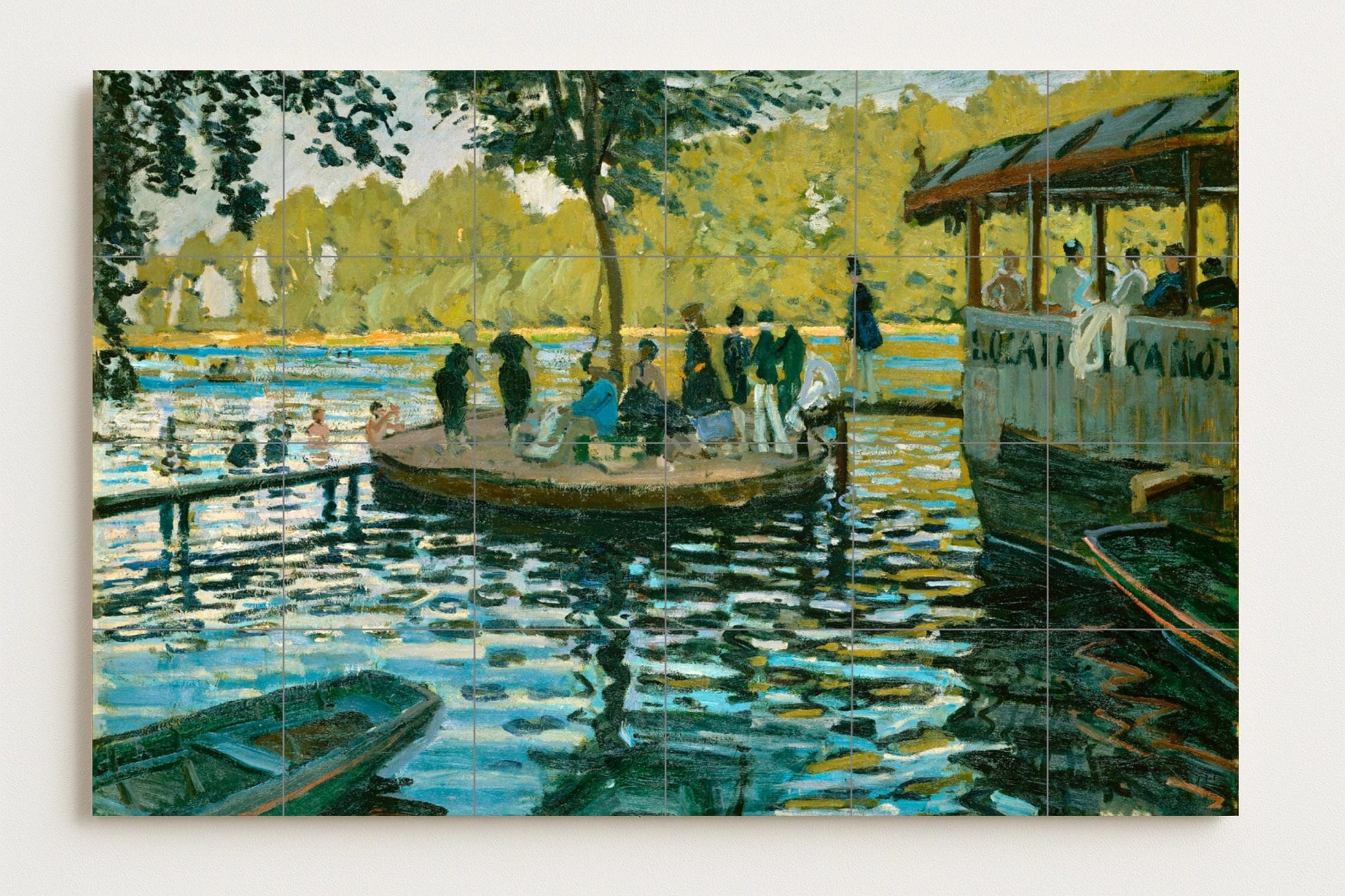 Ceramic Tile Mural: Grenouillère Monet — Folk & Ornamental Art