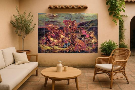 Delacroix — Folk-Art Décor · Ceramic Tile Mural