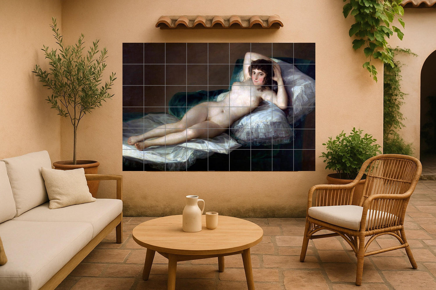 Maja Desnuda de Goya · Fresque Céramique — Décor d'Art Populaire