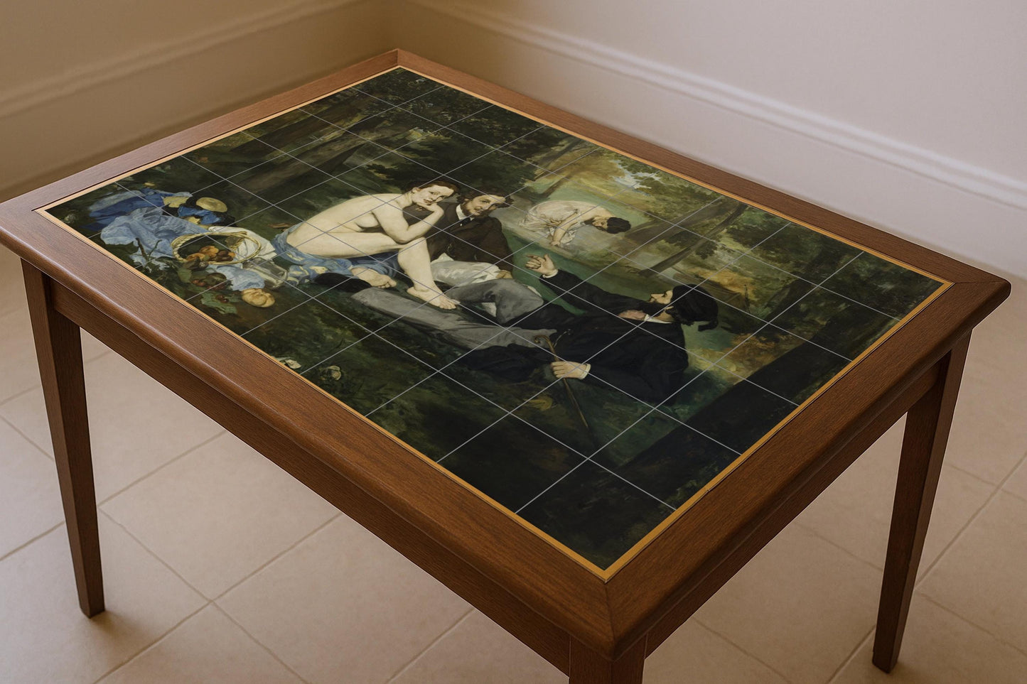 Le Dejeuner sur l’Herbe Manet — Volkskunst & Ornament, Wandkunst aus Keramikfliesen