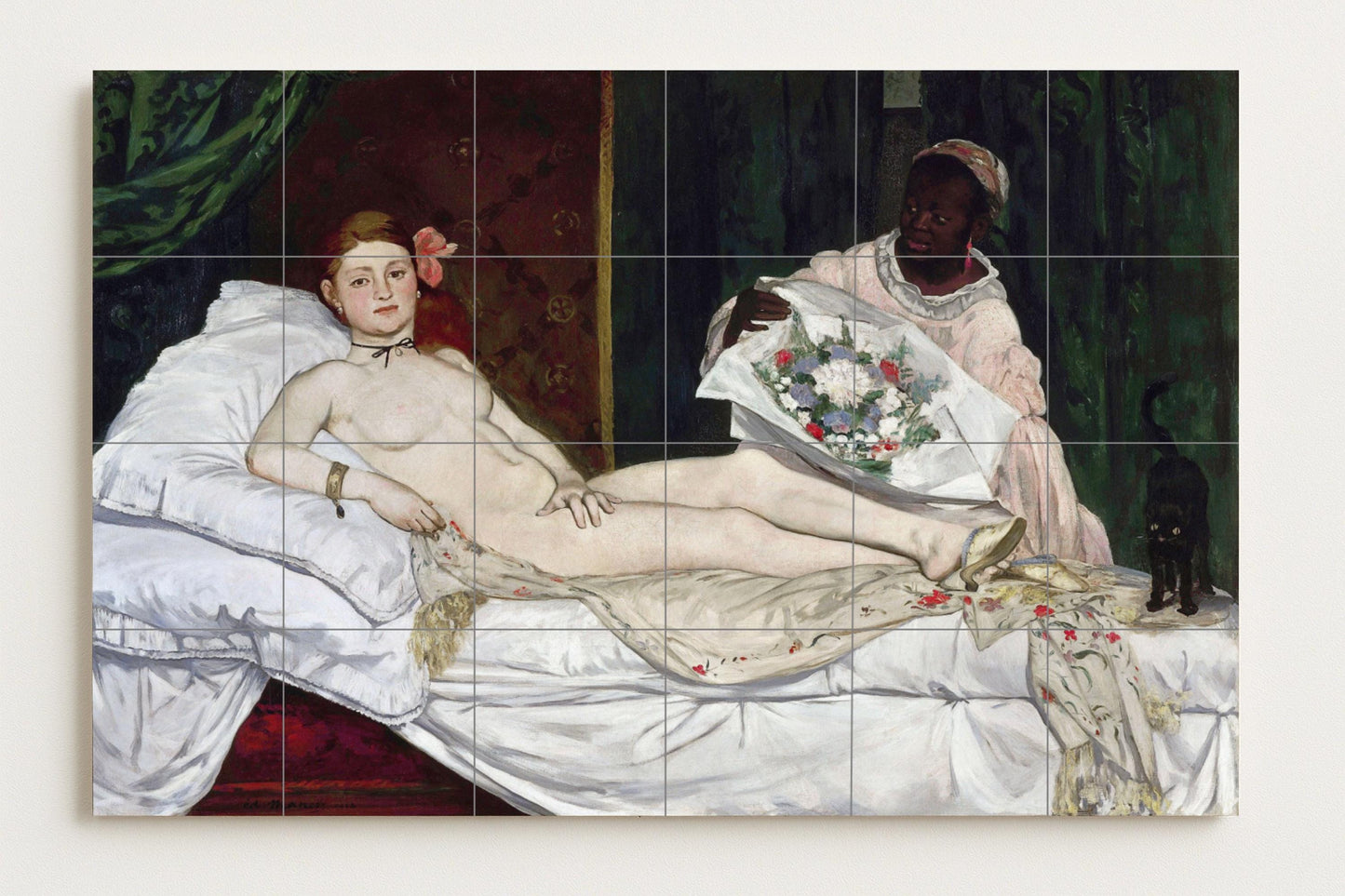 Olympia — Volkskunst-Dekor, Wandkunst aus Keramikfliesen