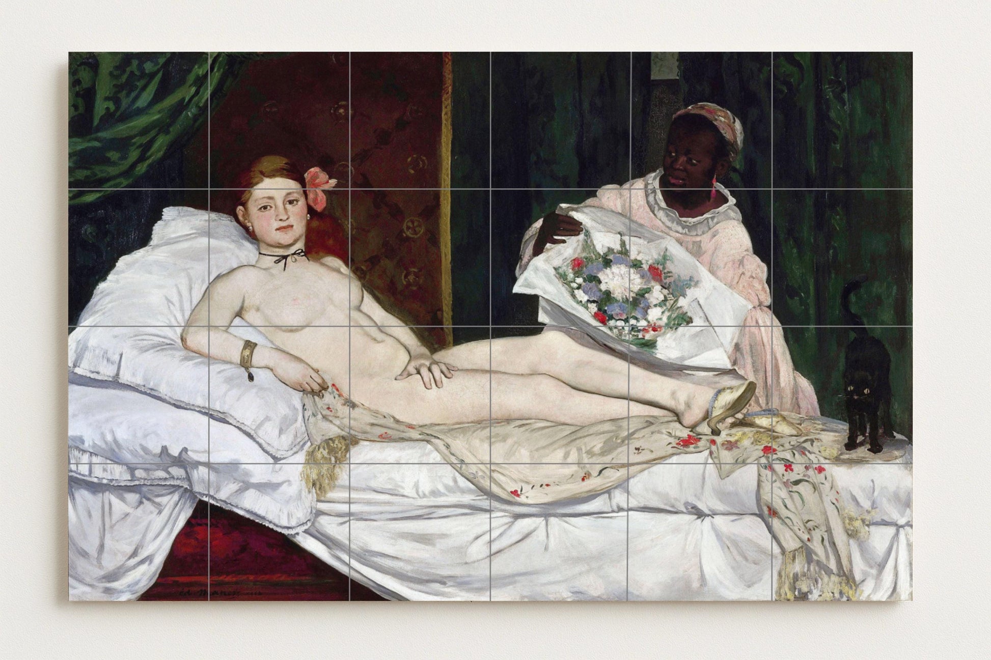 Olympia — Volkskunst-Dekor, Wandkunst aus Keramikfliesen