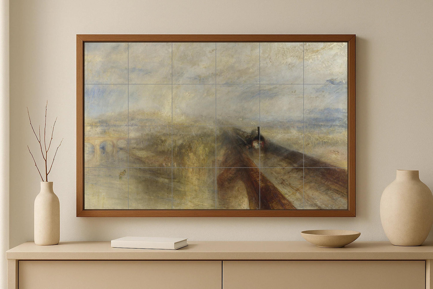 Fliesenbild "Lluvia, Dampfer und velocidad — Ornamentales Wandpaneel
