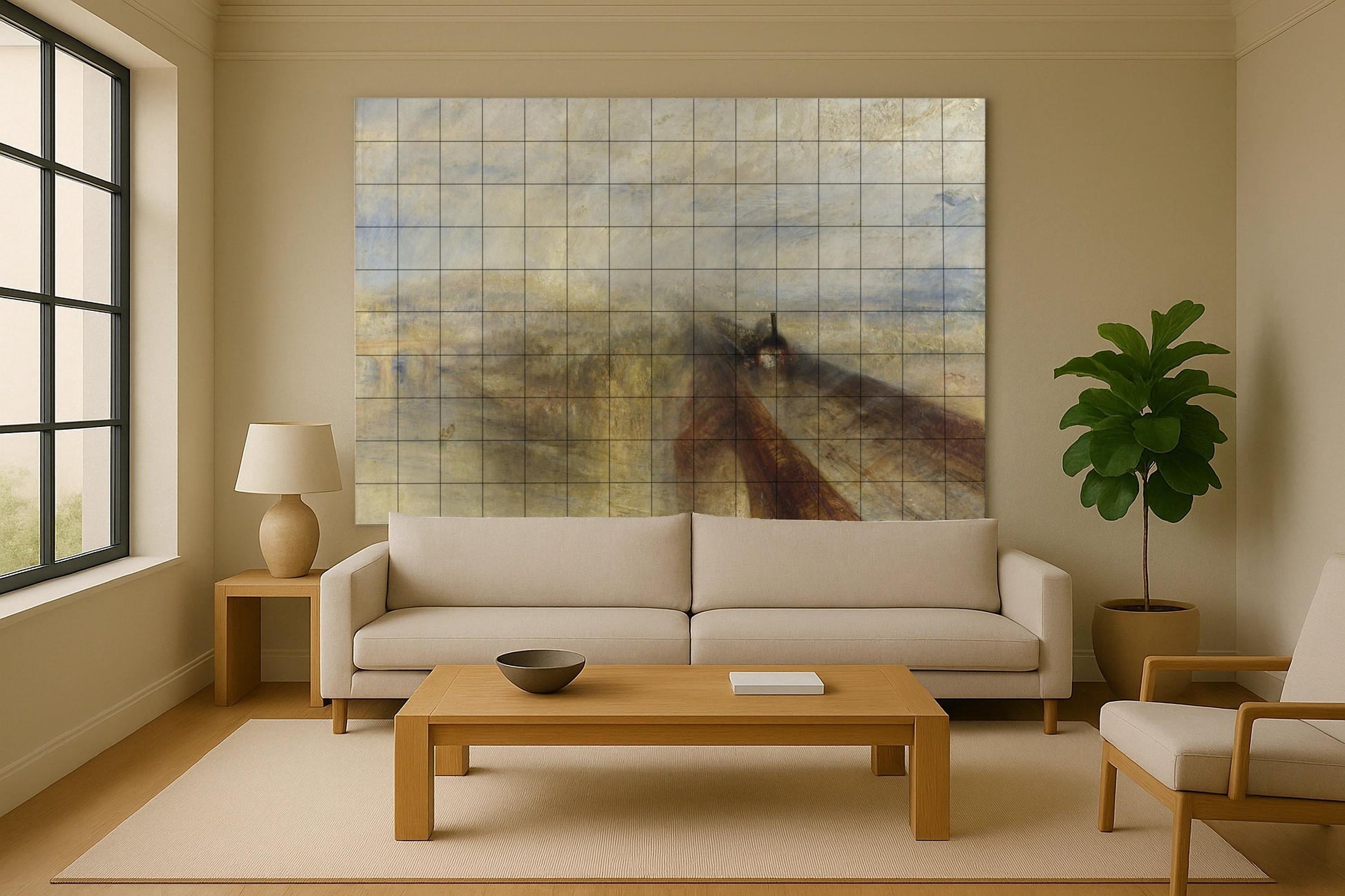 Fliesenbild "Lluvia, Dampfer und velocidad — Ornamentales Wandpaneel