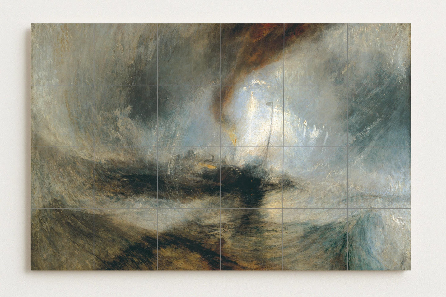 Diseño de Bateau de Vapeur — Fresque Murale en Carreaux de Céramique · Panneau Mural Ornemental