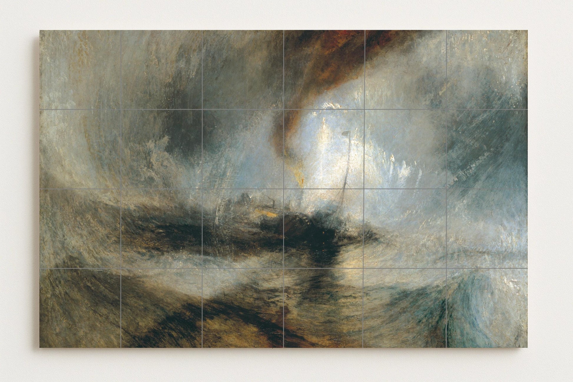 Diseño de Bateau de Vapeur — Fresque Murale en Carreaux de Céramique · Panneau Mural Ornemental