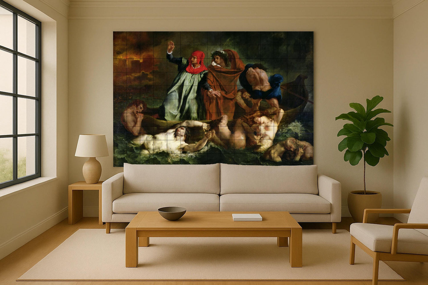 "Barca di Dante · Murale Ceramico — Decoro d'Arte Popolare