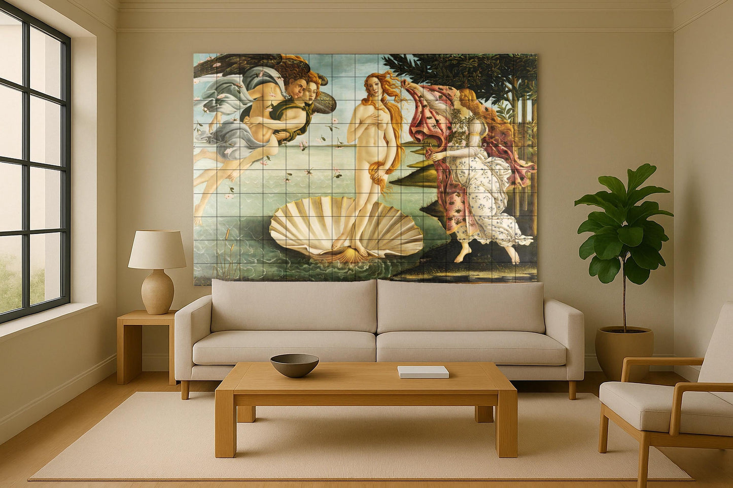 Fliesenbild "der nacimiento von Venus — Volkskunst-Dekor