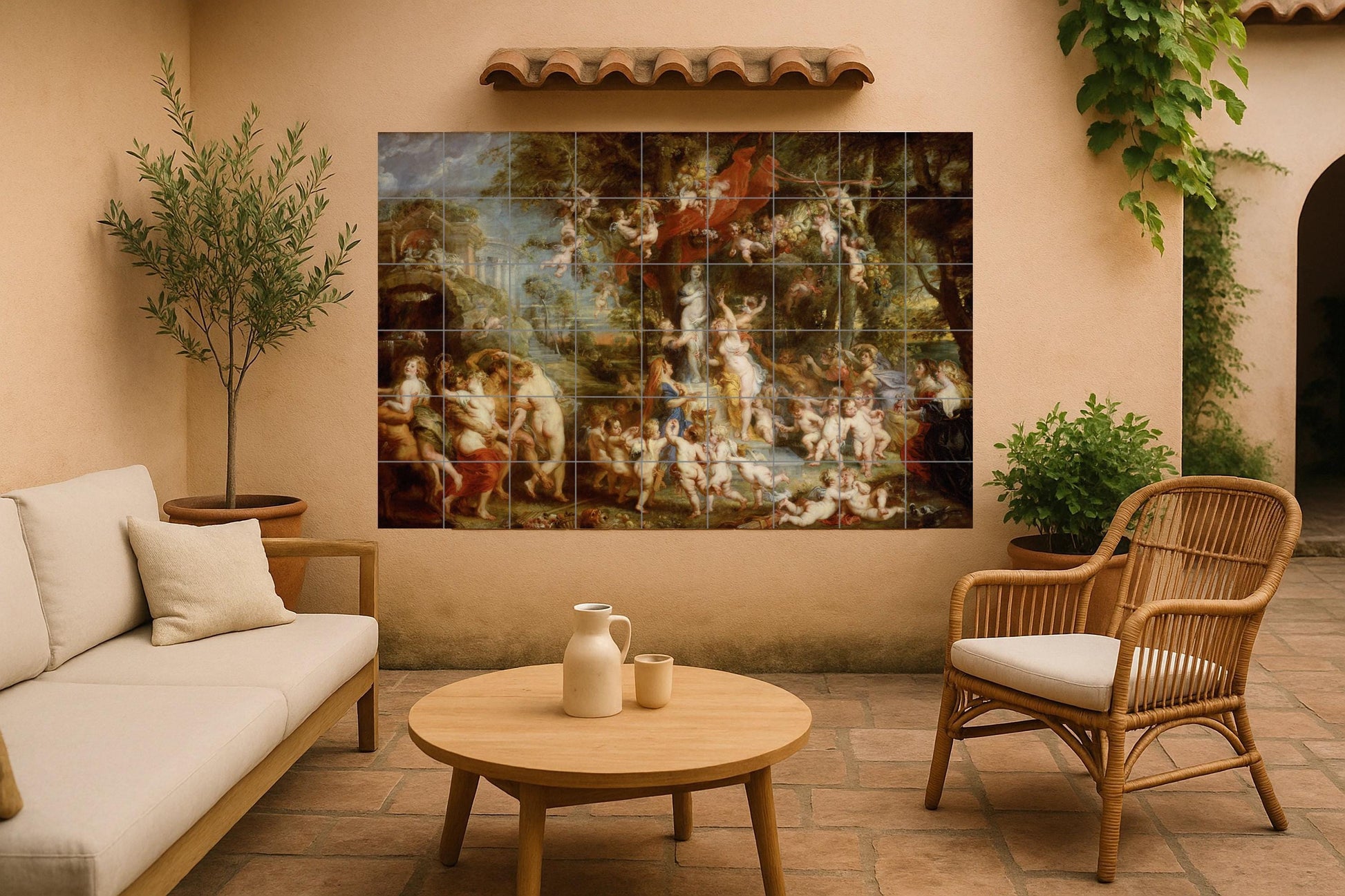 Giardino del Amore · Murale Ceramico — Decoro d'Arte Popolare